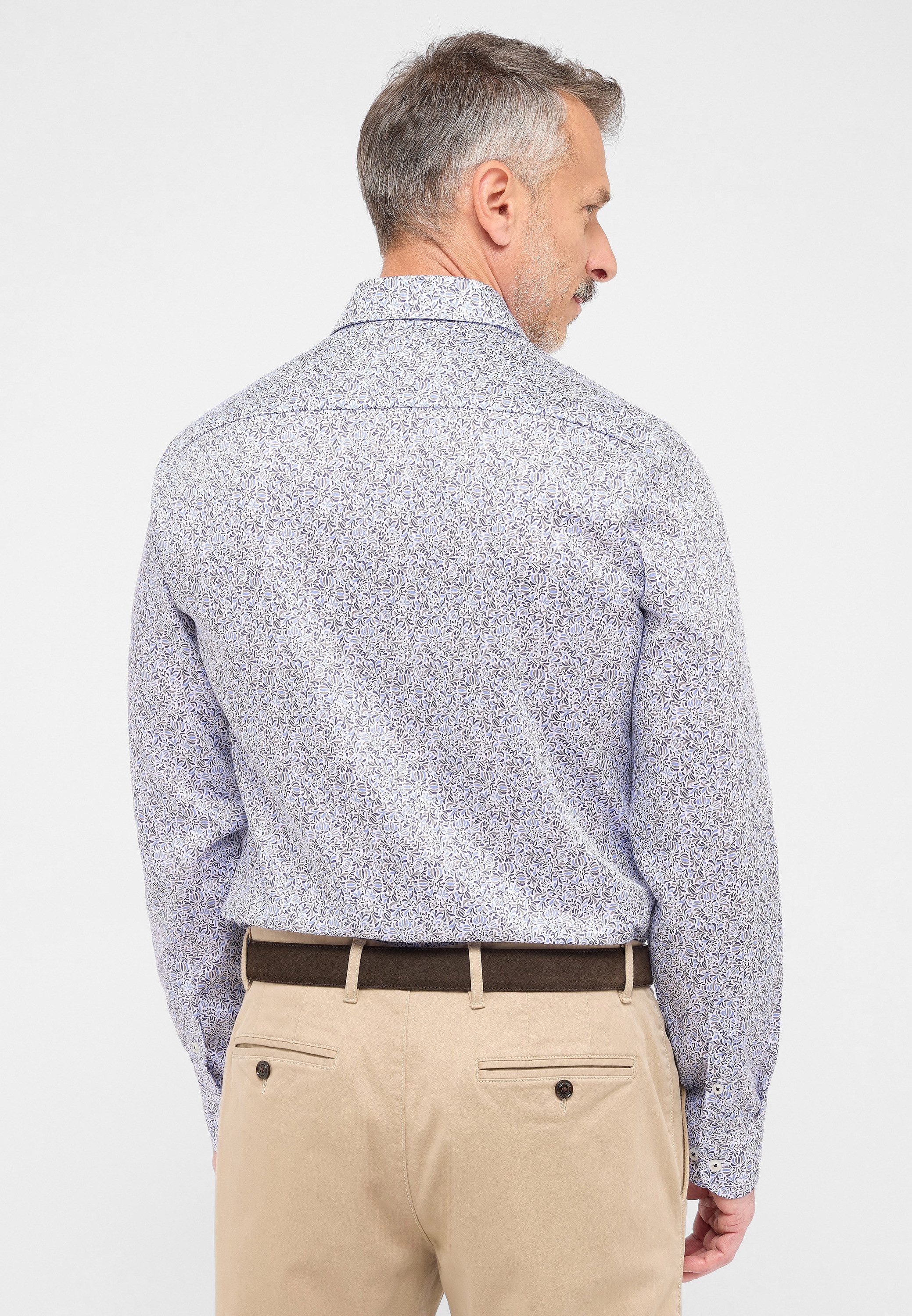 Eterna Overhemd met lange mouwen Slim fit NON IRON (strijkvrij)