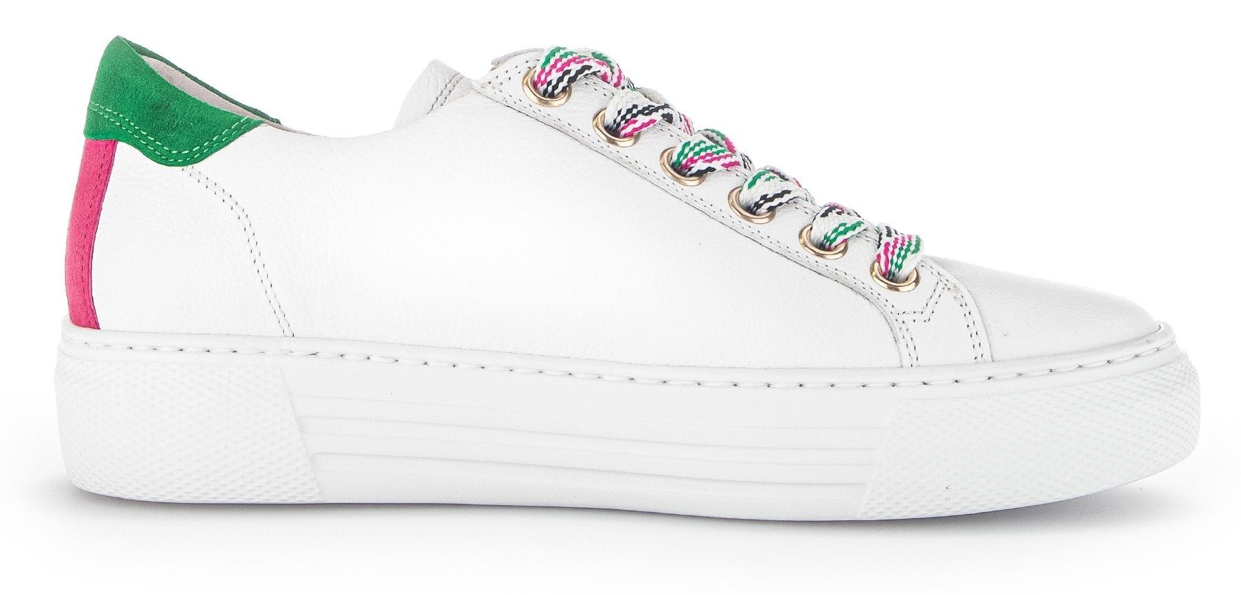 Gabor Plateausneakers Florence met kleurrijke accenten, breedte g, vrijetijdsschoen, lage schoen, veterschoen
