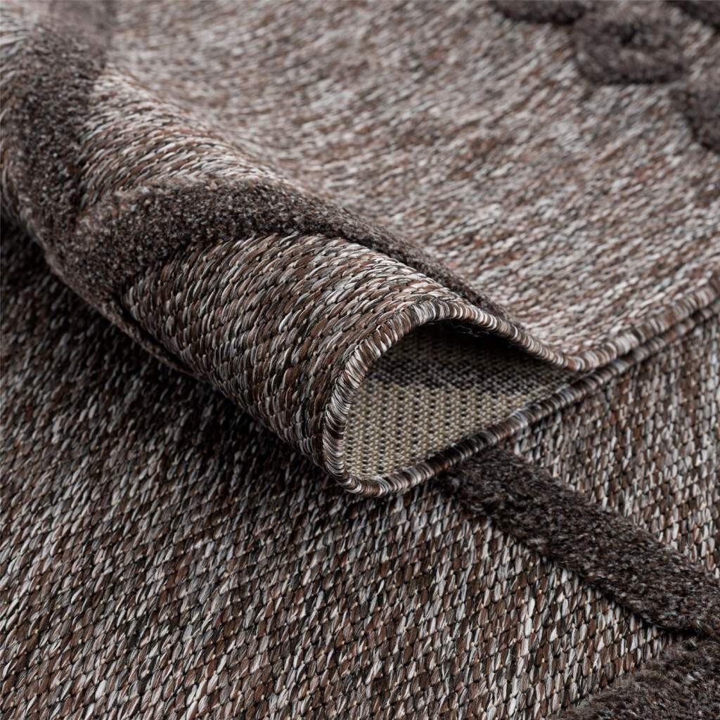 Carpet City Vloerkleed In-& Outdoorkleed Santorini 58578, 3D-Effekt, ruit-look Weerbestendig & uv-bestendig voor terras, balkon, keuken, hal