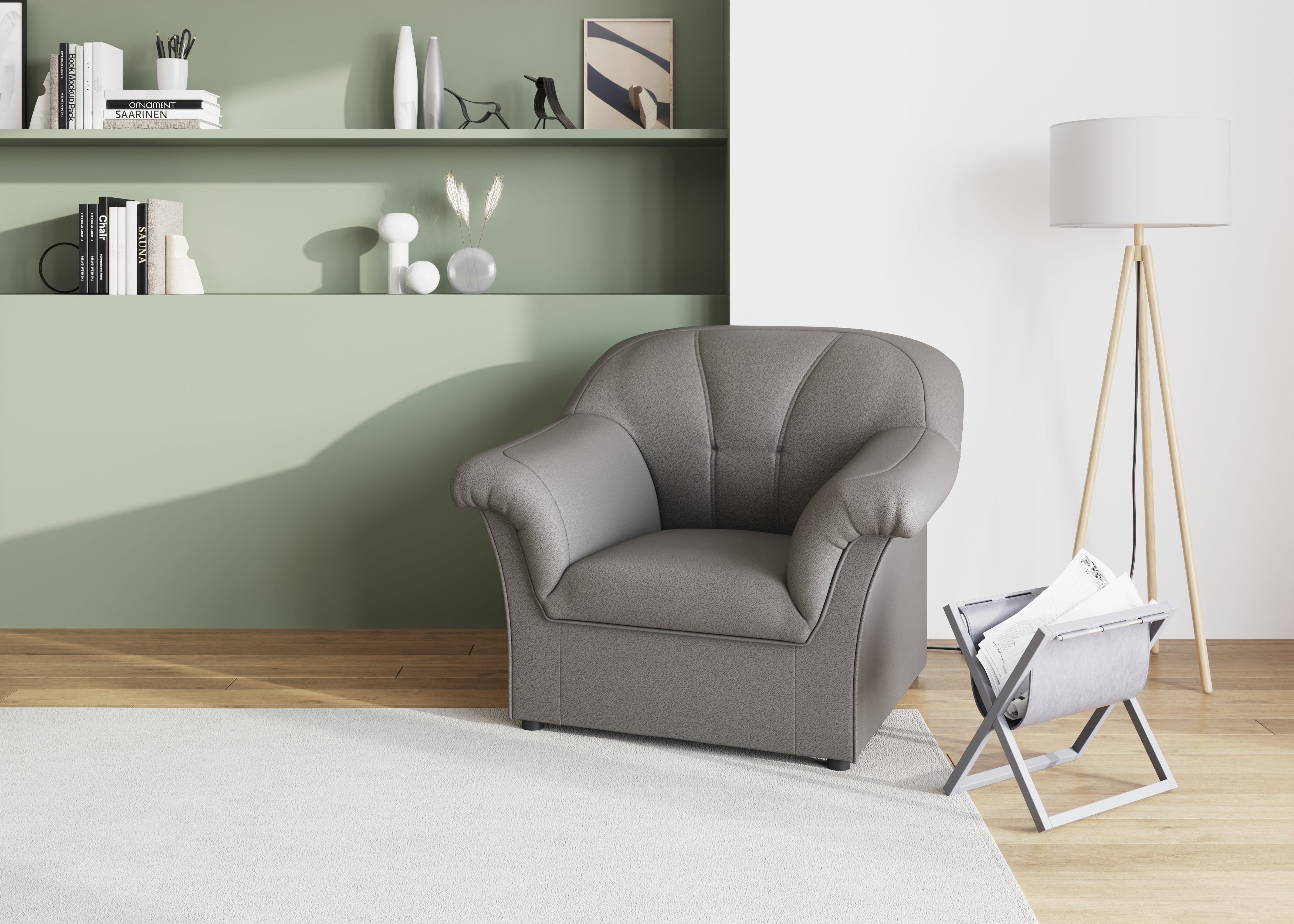 DOMO collection Fauteuil Pegnitz tijdloos, elegante armleuningen, comfortabel
