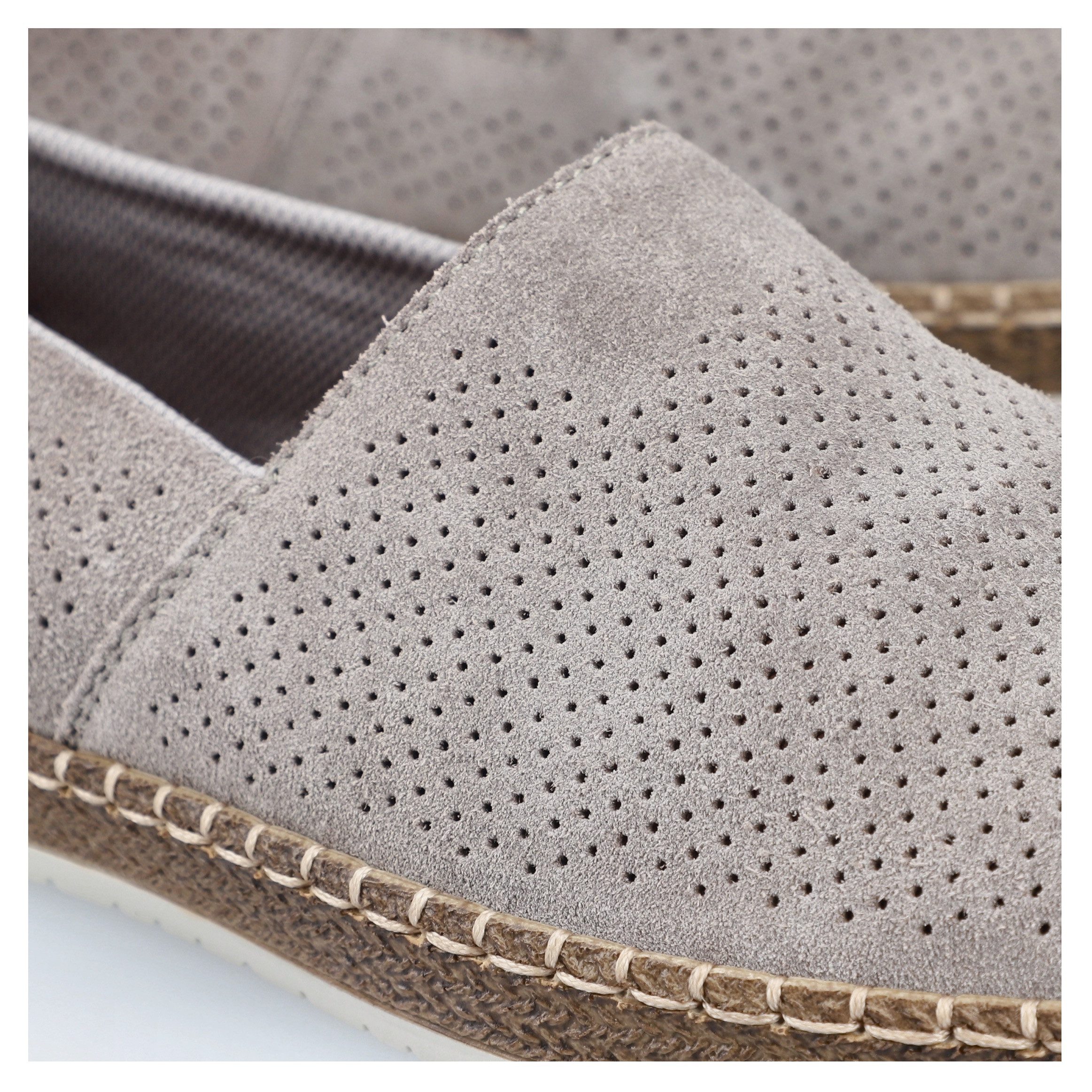 Rieker Instappers , instapschoen, casual slipper, moccasin met perforatie