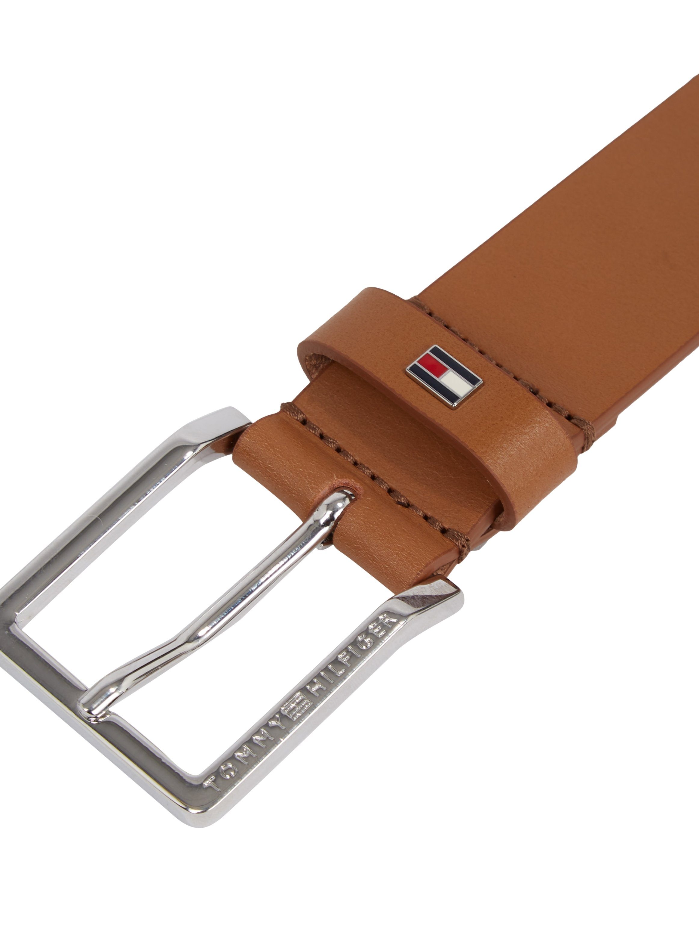 Tommy Hilfiger Leren riem Oliver met contrastgesp en logo-lus