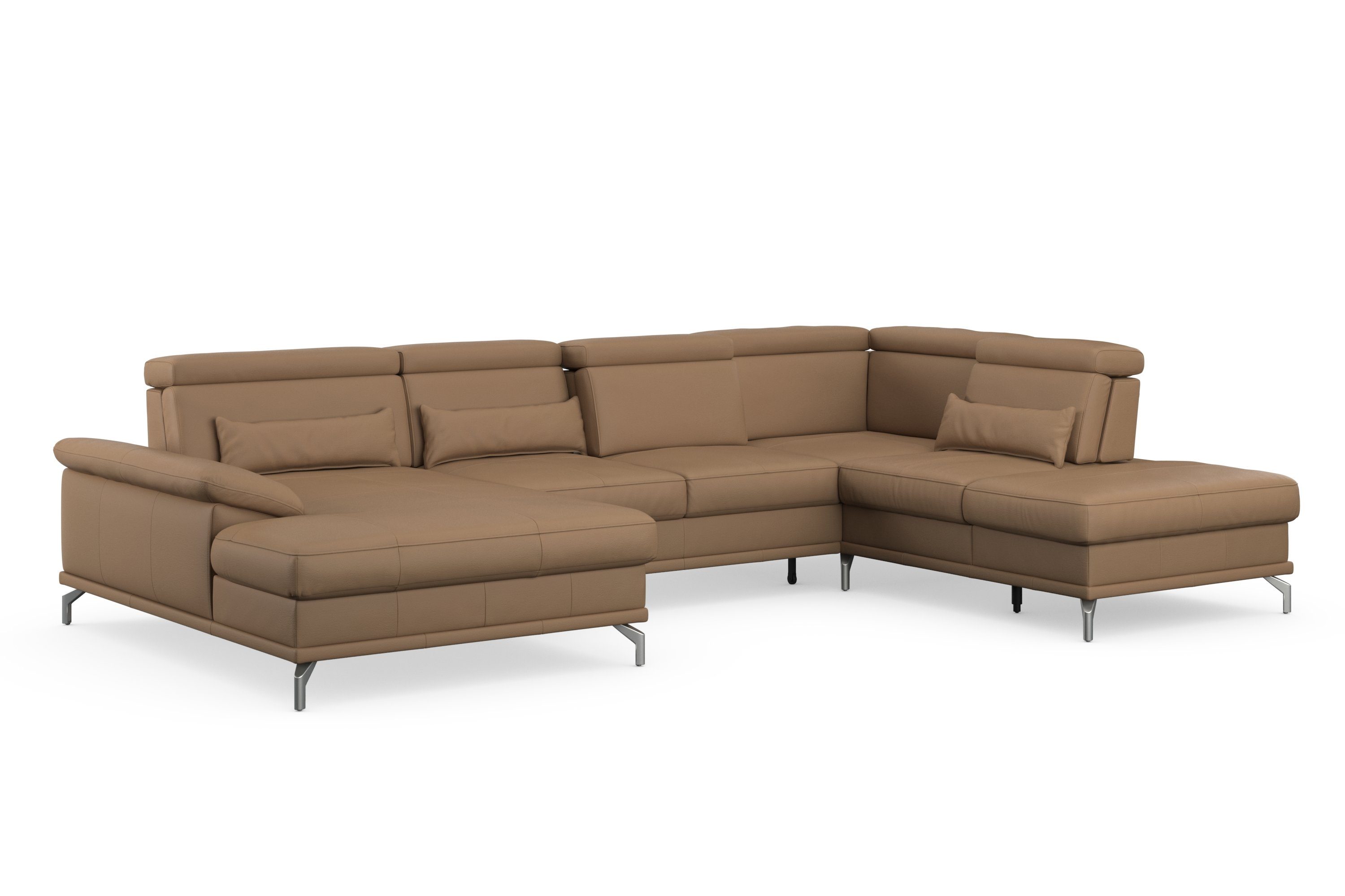 sit&more Zithoek Cabrio U-vorm, met zitdiepteverstelling, arm- en hoofdsteunverstelling