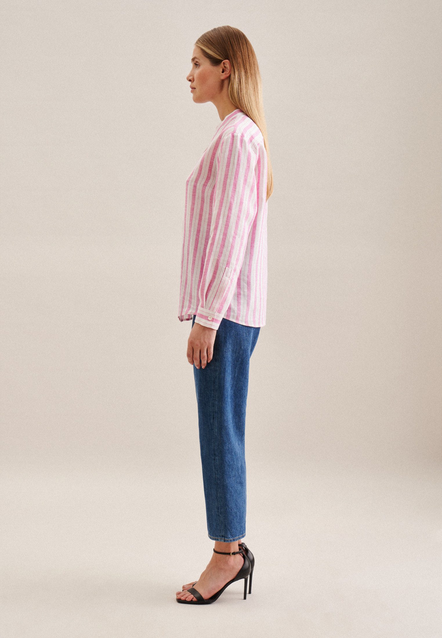 seidensticker Klassieke blouse Zwarte roos Tunika garenverver