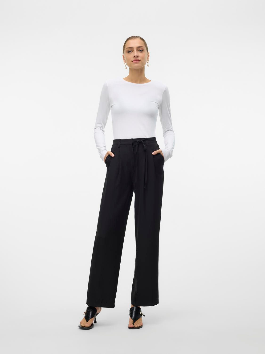 Vero Moda Shirt met lange mouwen VMLULU LS O-NECK TOP JRS GA NOOS