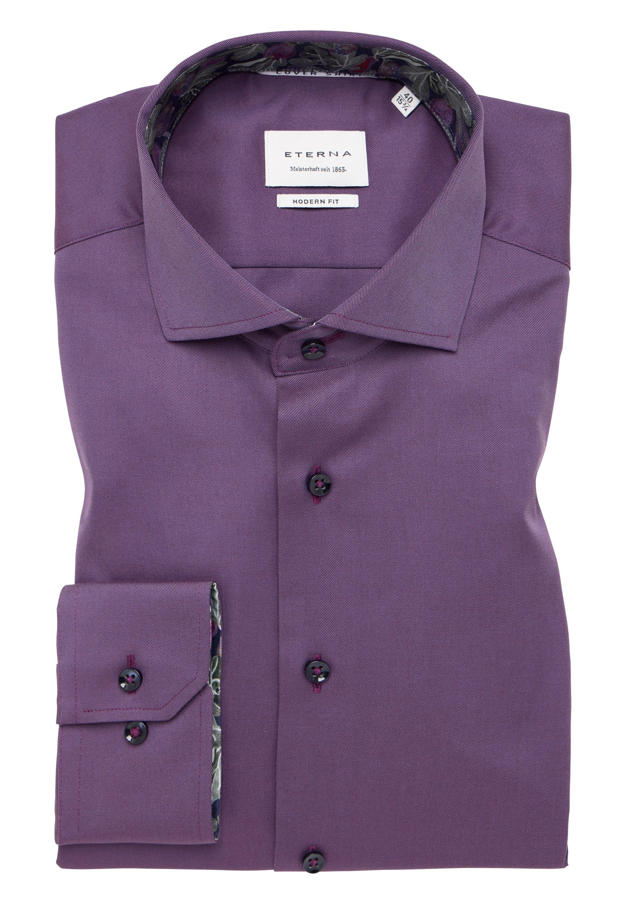 Eterna Overhemd met lange mouwen MODERN FIT NON IRON (strijkvrij)