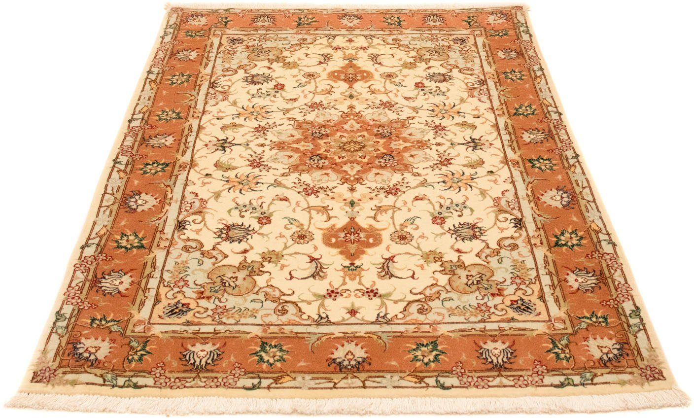 morgenland Vloerkleed Täbriz 50 Raj vloerkleed met de hand geknoopt beige handgeknoopt