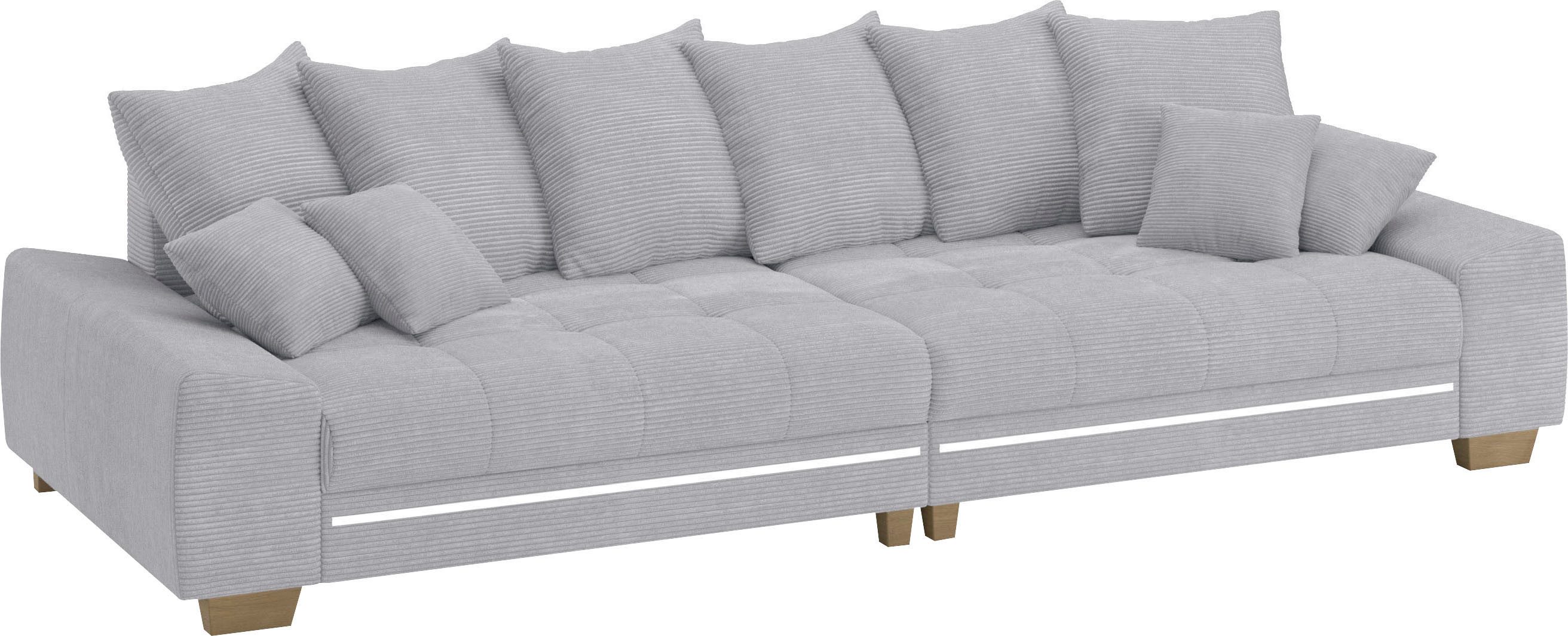 Mr. Couch Megabank Nikita II met rgb-led-verlichting, koudschuim bekleding tot 140 kg belastbaar