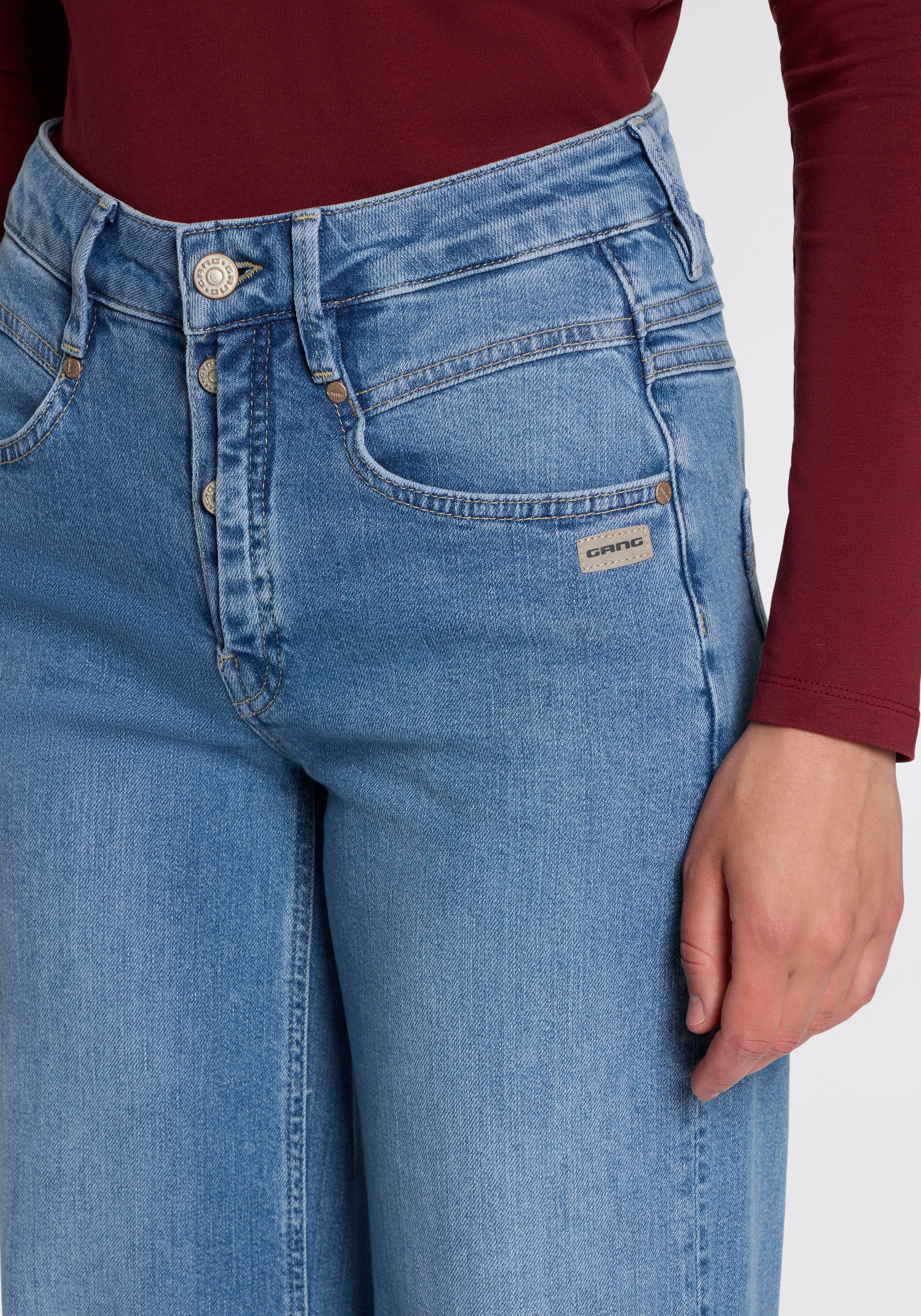 GANG Wijde jeans 94MEDINA WIDE met knoopsluiting