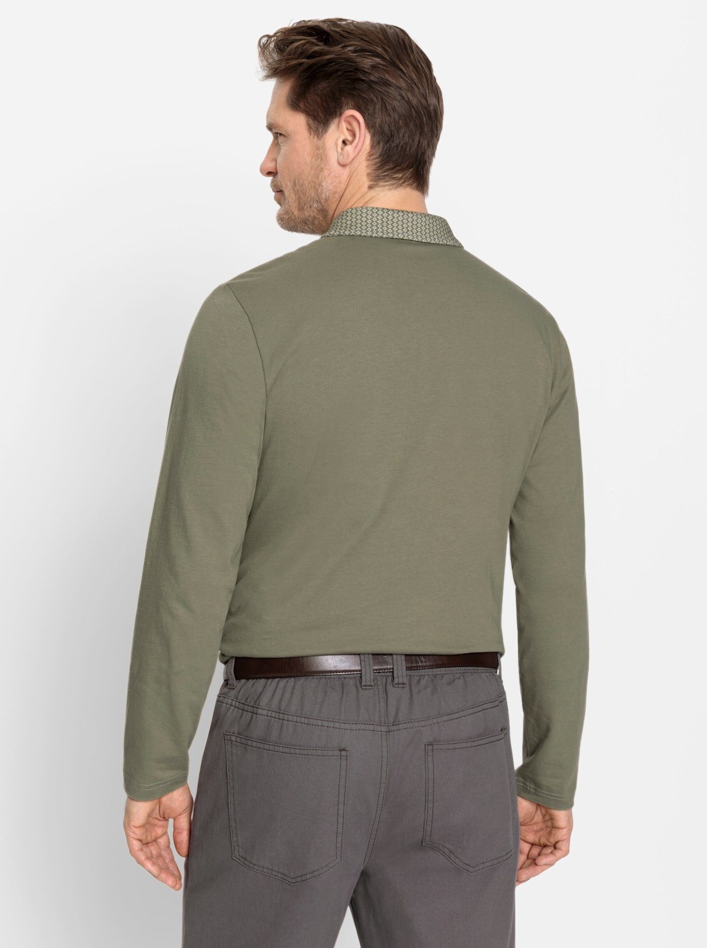 Marco Donati Poloshirt met lange mouwen (1-delig)