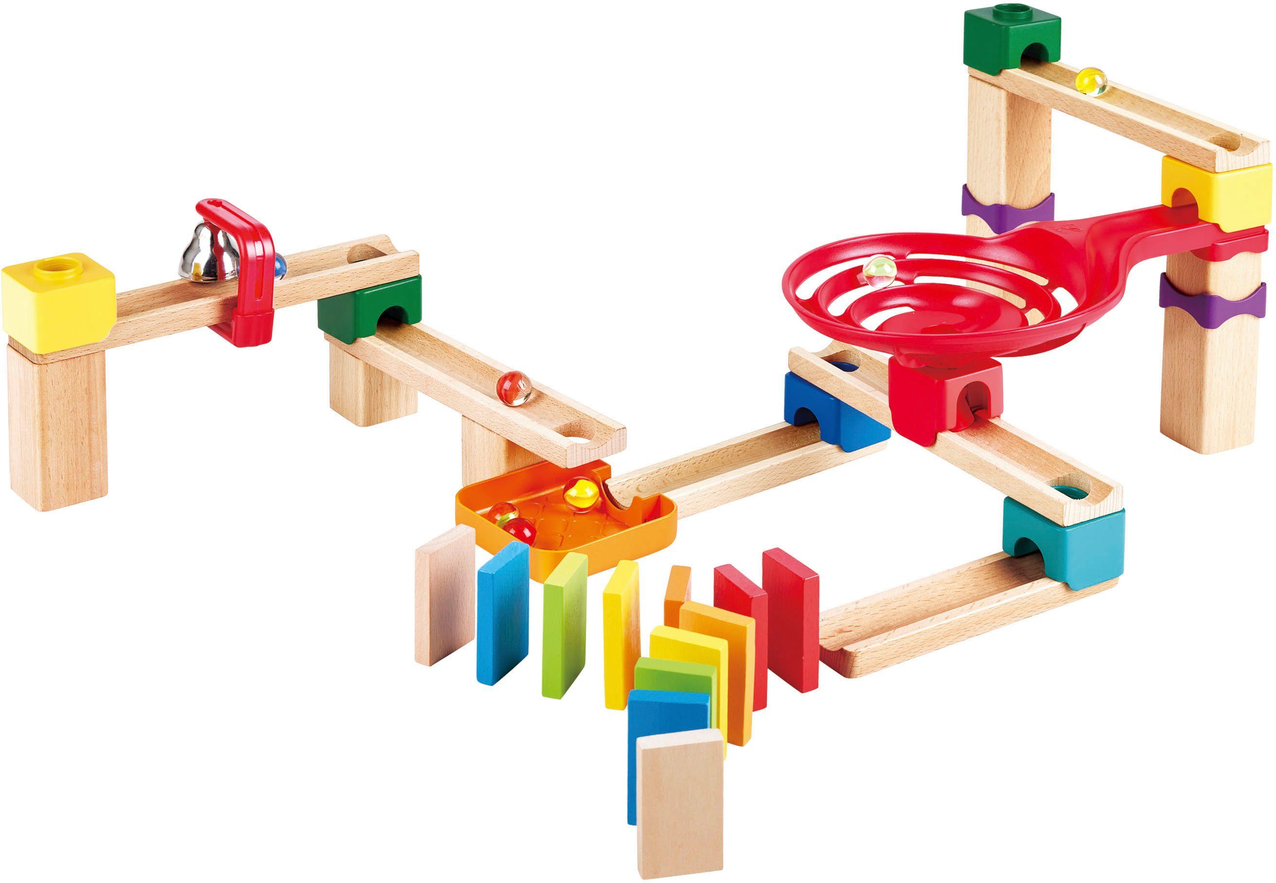 Hape Knikkerbaan met twee banen en dominostenen