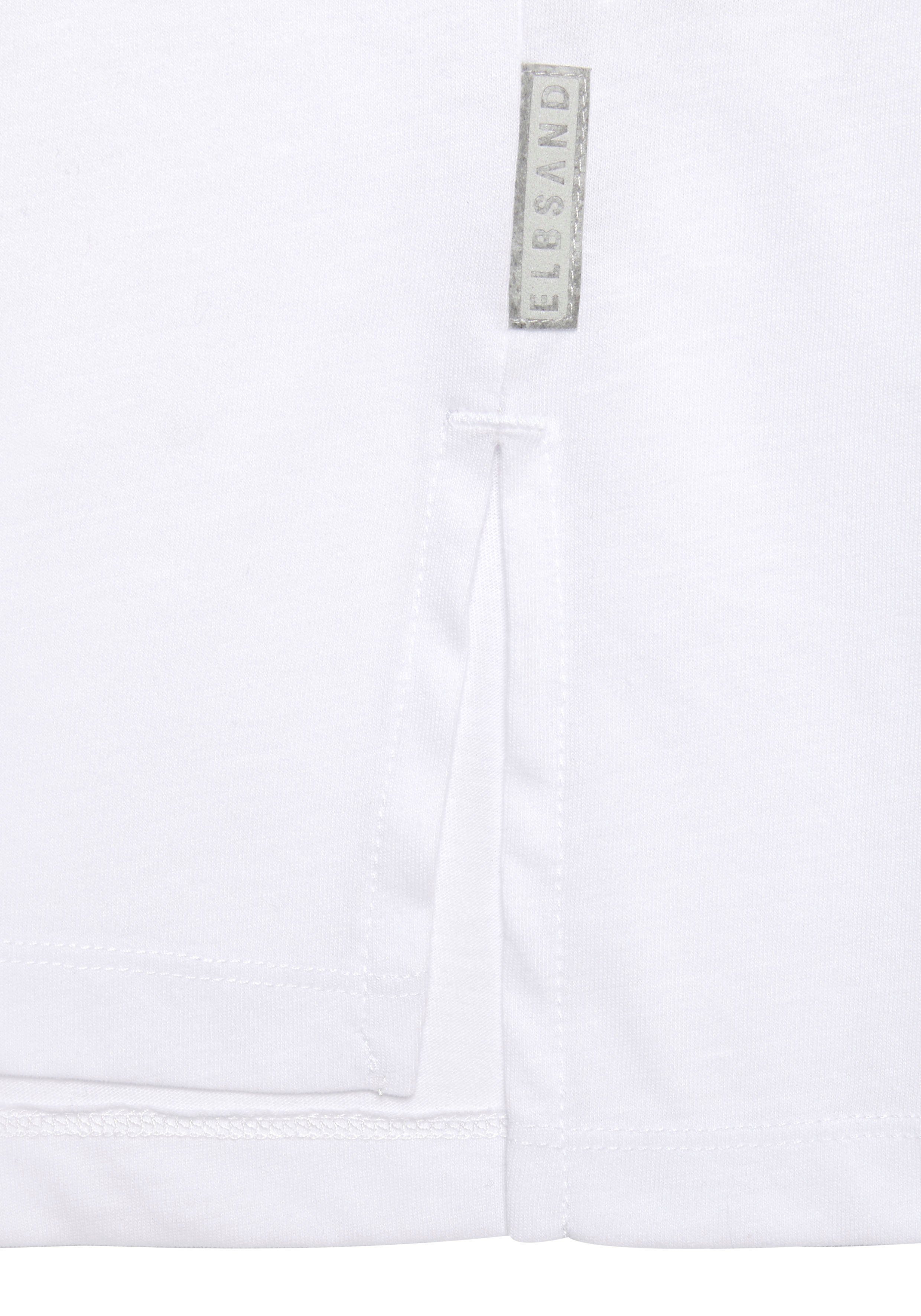 Elbsand Shirt met 3/4-mouwen IDUNA met logoprint, katoenmix, losse pasvorm