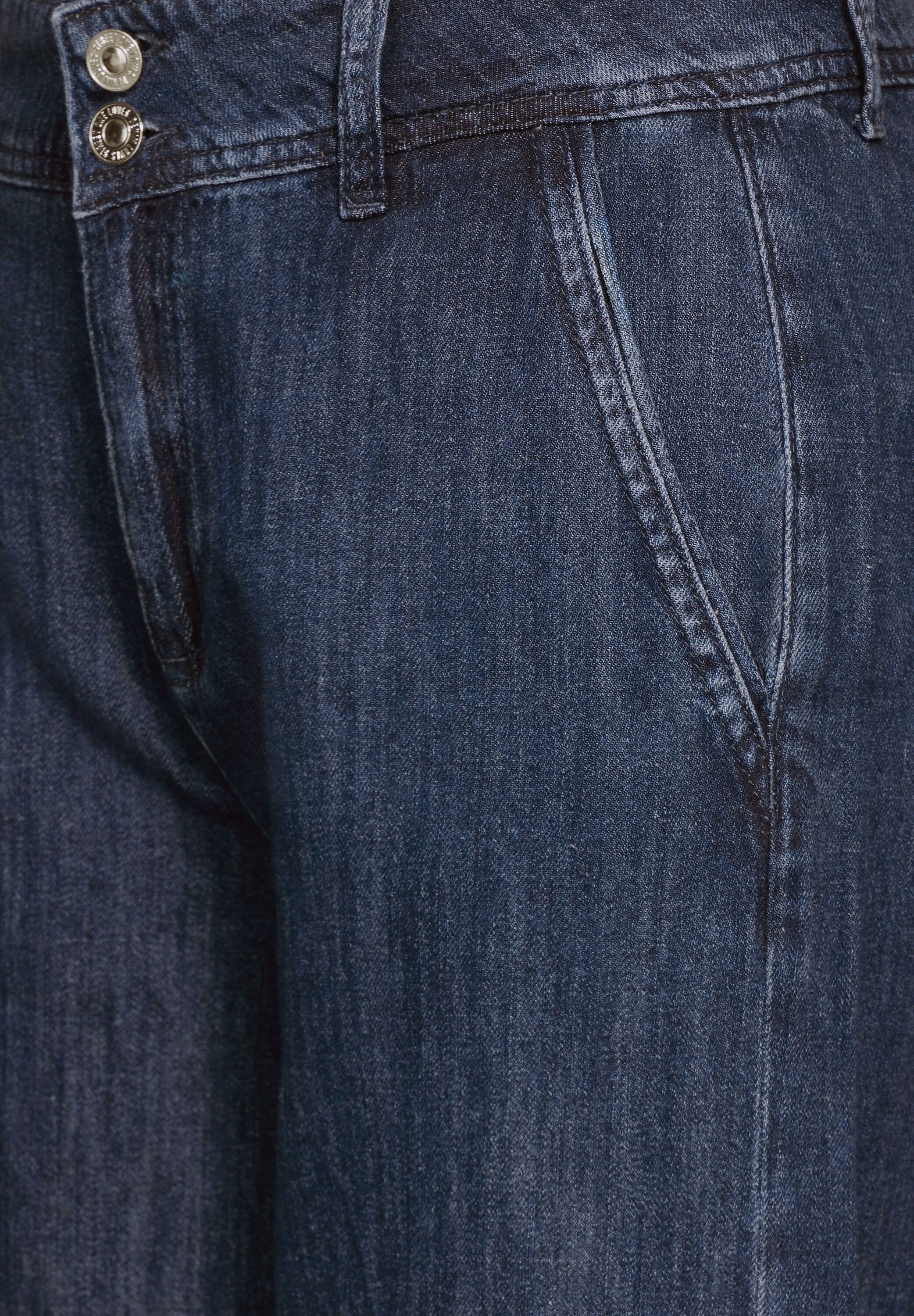 STREET ONE High-waist jeans met 2-knoopsluiting