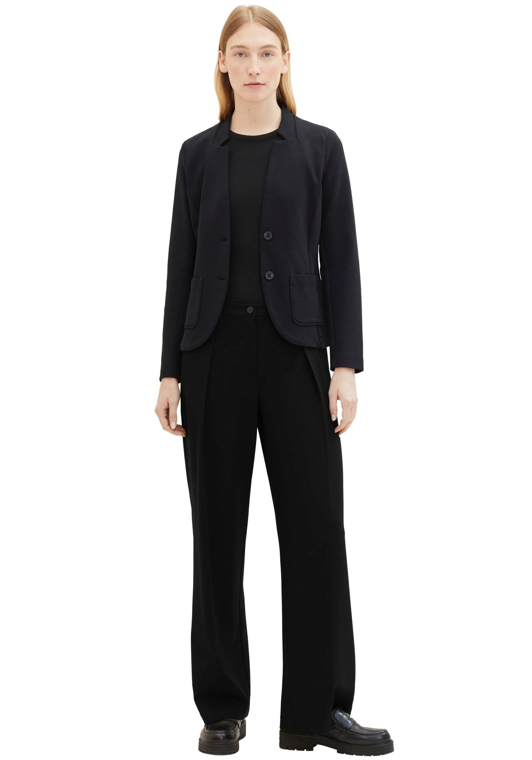 Tom Tailor Sweatblazer Ottoman met opgestikte zakken en structuur