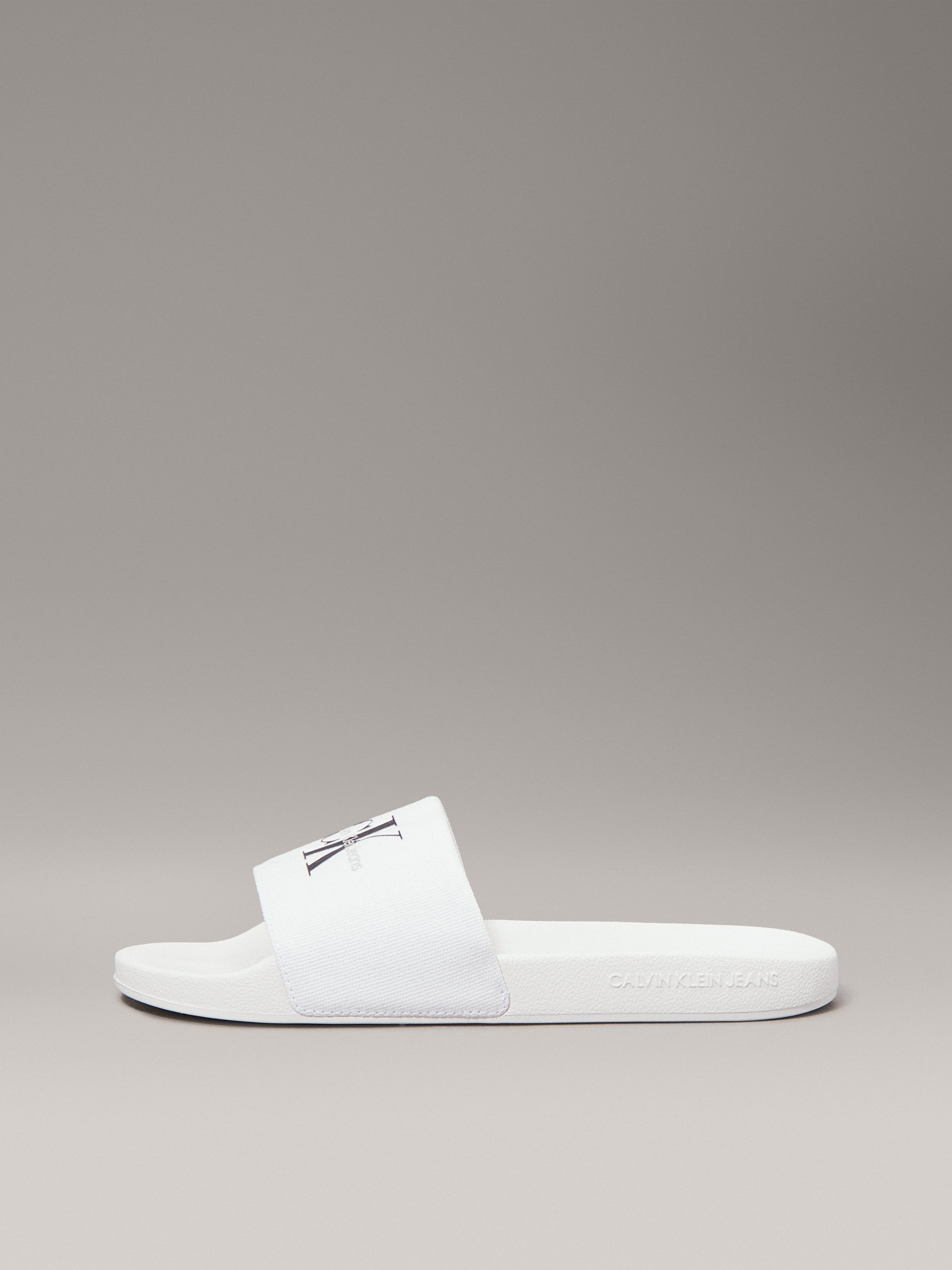 Calvin Klein Slippers SLIDE MONOGRAM WMNS , badschoen, slippers, zomerpantolette, strandschoen om in te stappen