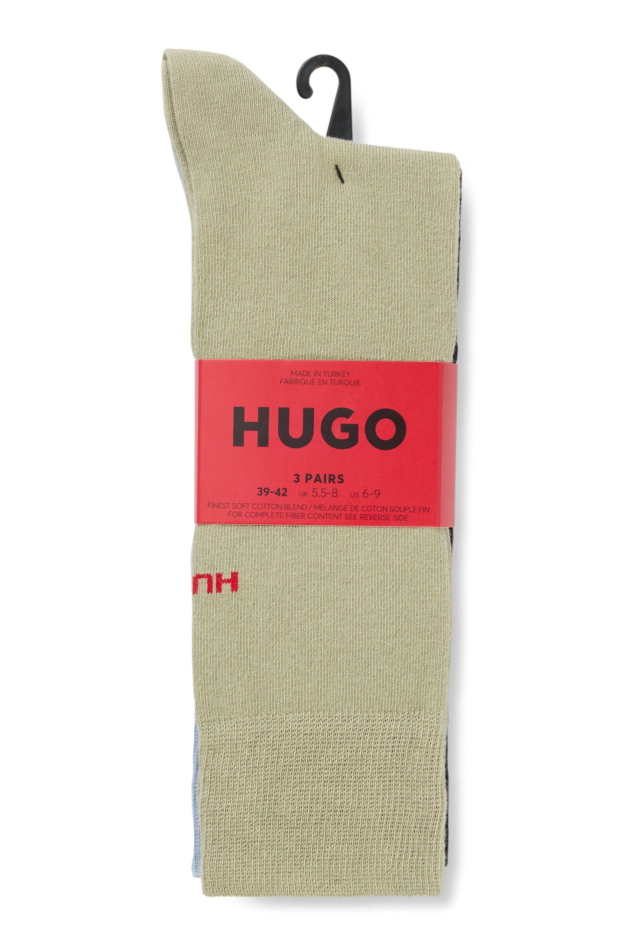HUGO underwear Business-sokken 3P RS UNI CC met contrasterende hugo logo-opschrift (3 paar, Set van 3)