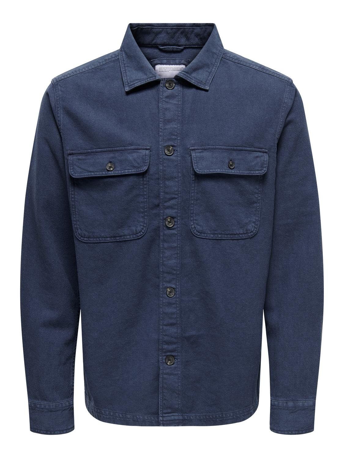 ONLY & SONS Overhemd met lange mouwen ONSOLIVER TWILL OVERDYE OVERSHIRT BF