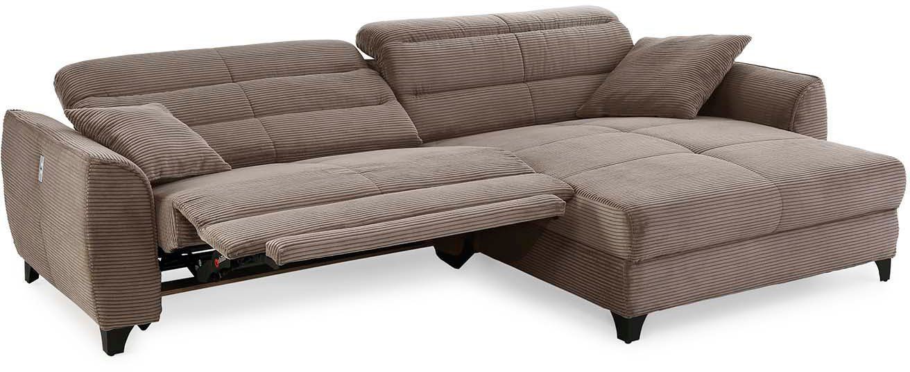 Jockenhöfer Gruppe Hoekbank Double One L-vorm met 2 x 120 cm brede, elektrisch verstelbare relaxfuncties