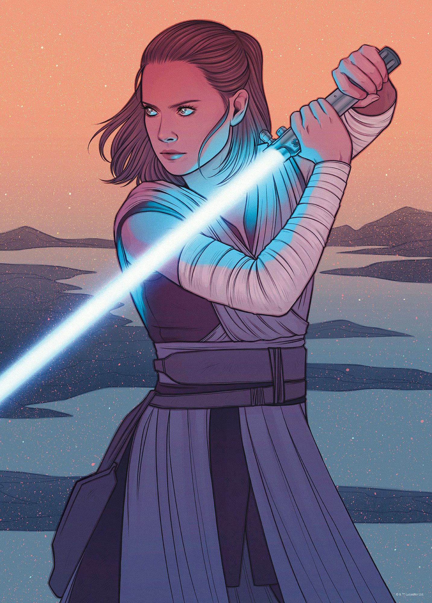 Komar Artprint Star Wars Rey Skywalker 300 x 280 cm (breedte x hoogte) - behang, vlies, woonkamer, slaapkamer (1 stuk)