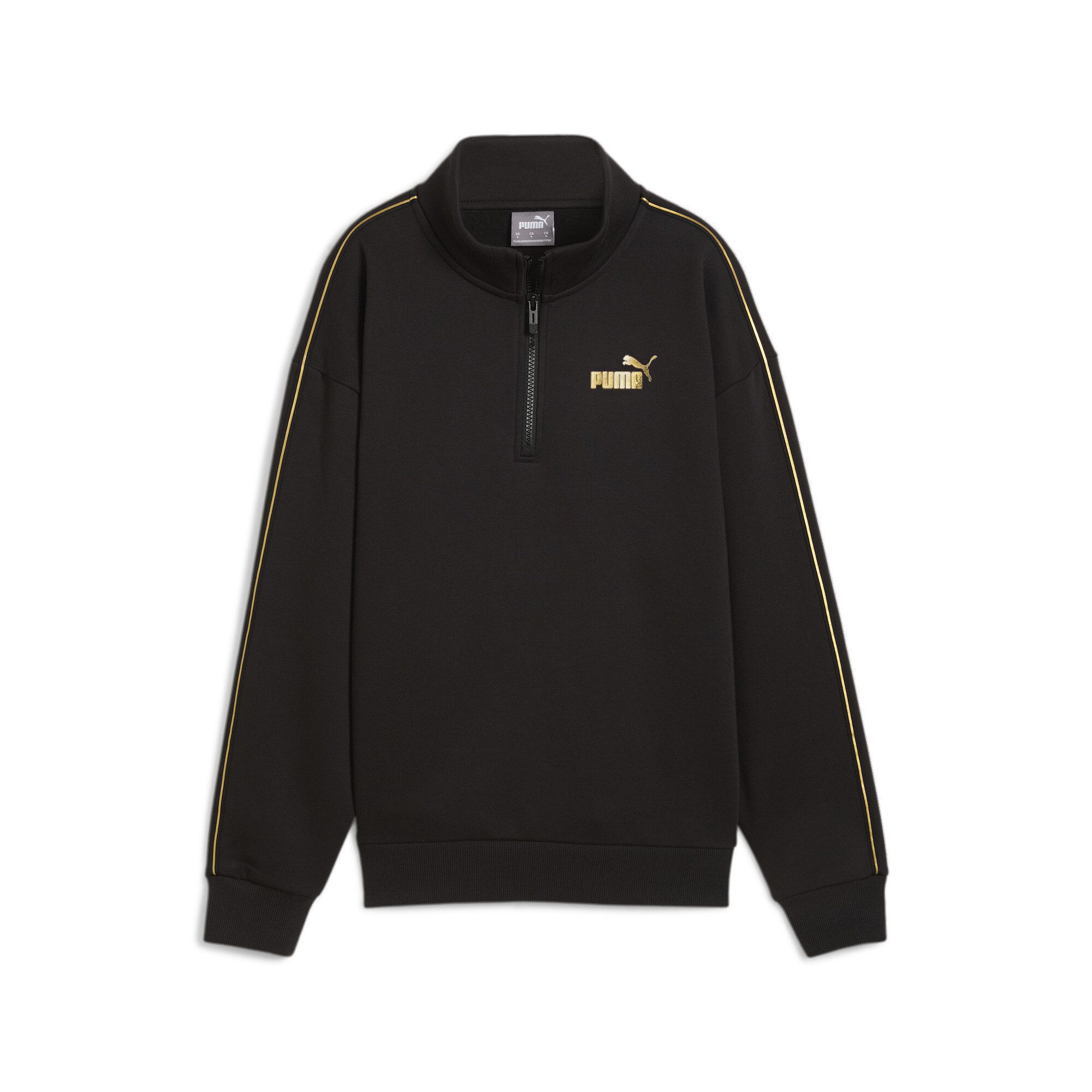 PUMA Shirt met lange mouwen ESS TAPE MINIMAL GOLD HALF-ZIP MOCK NECK FL