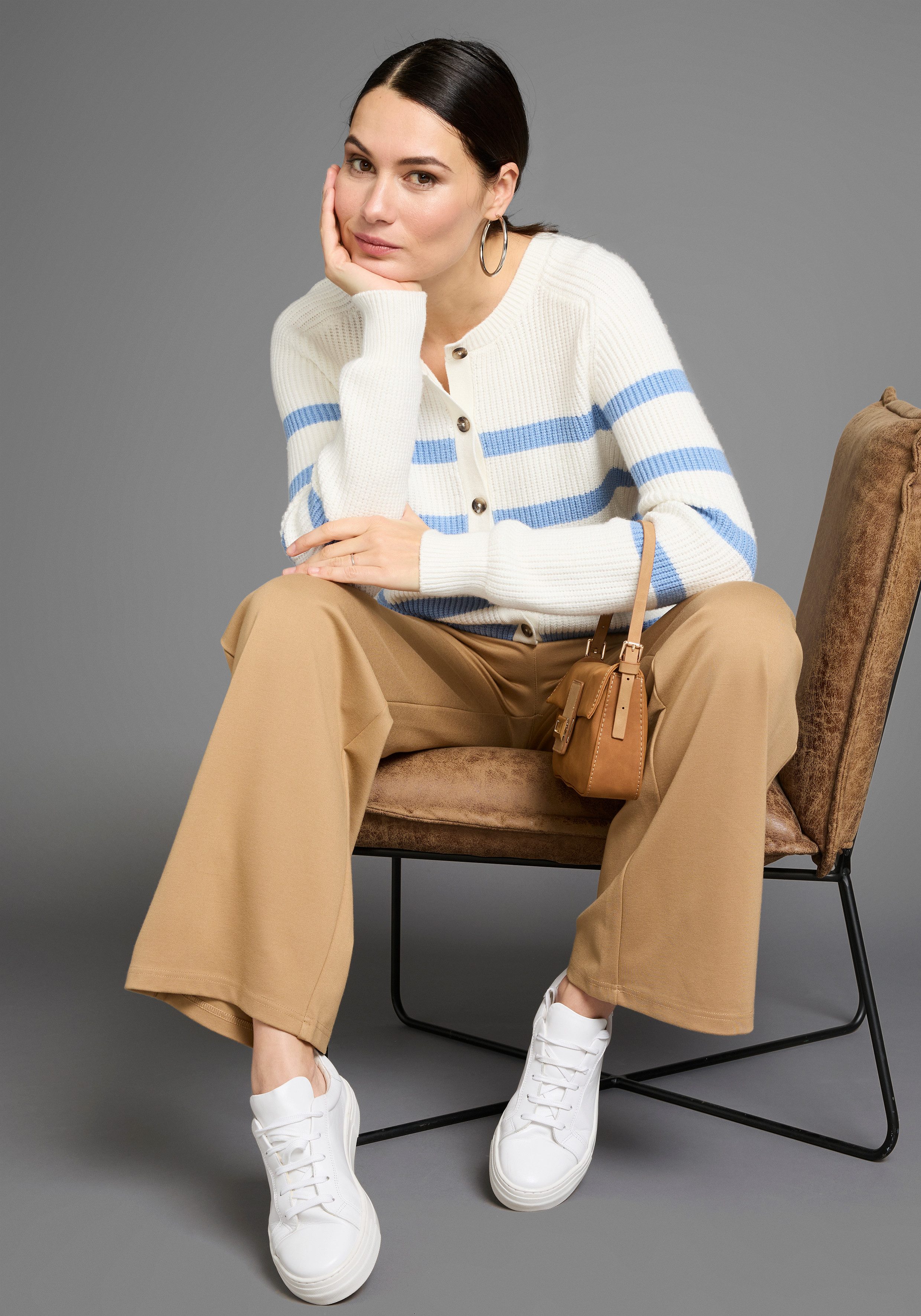 HECHTER PARIS Vest in streep-look