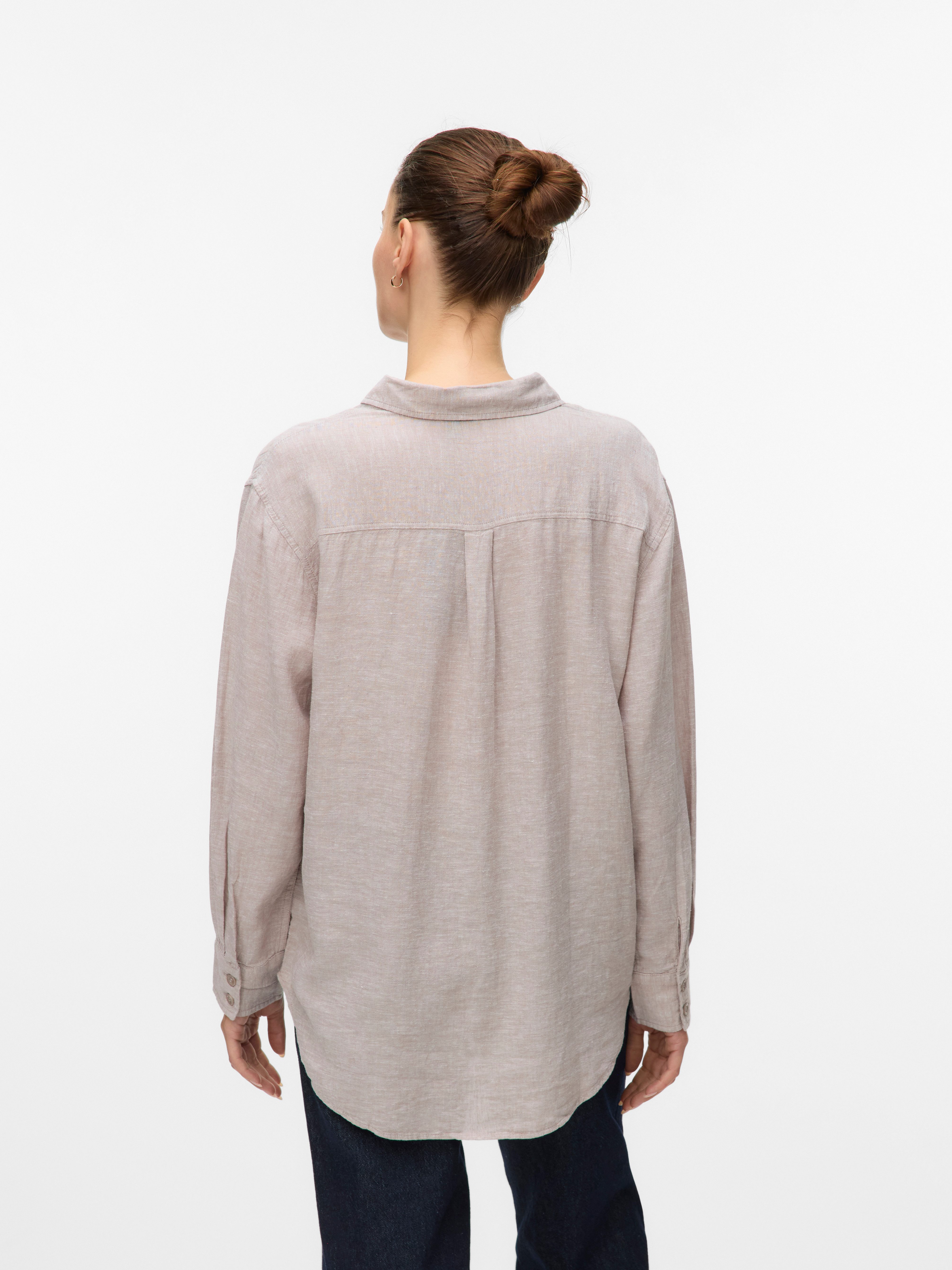 Vero Moda Overhemdblouse VMLINN LINEN LS SHIRT WVN NOOS hoogwaardige kwaliteit met linnen