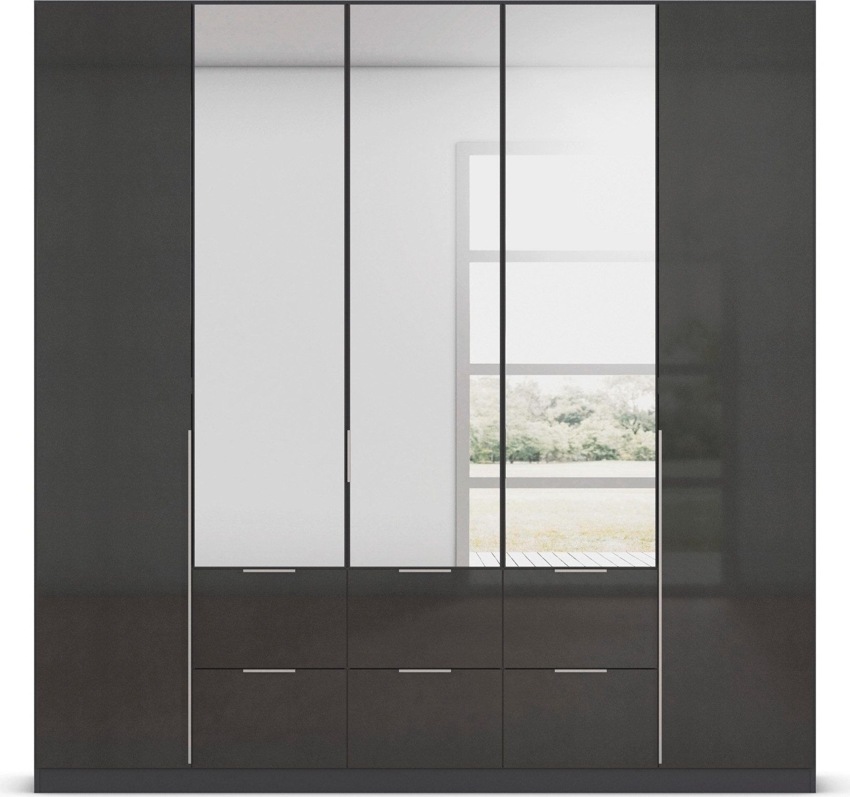 rauch Draaideurkast Kledingkast kast garderobe AGORDO met decor- of hoogglansfront