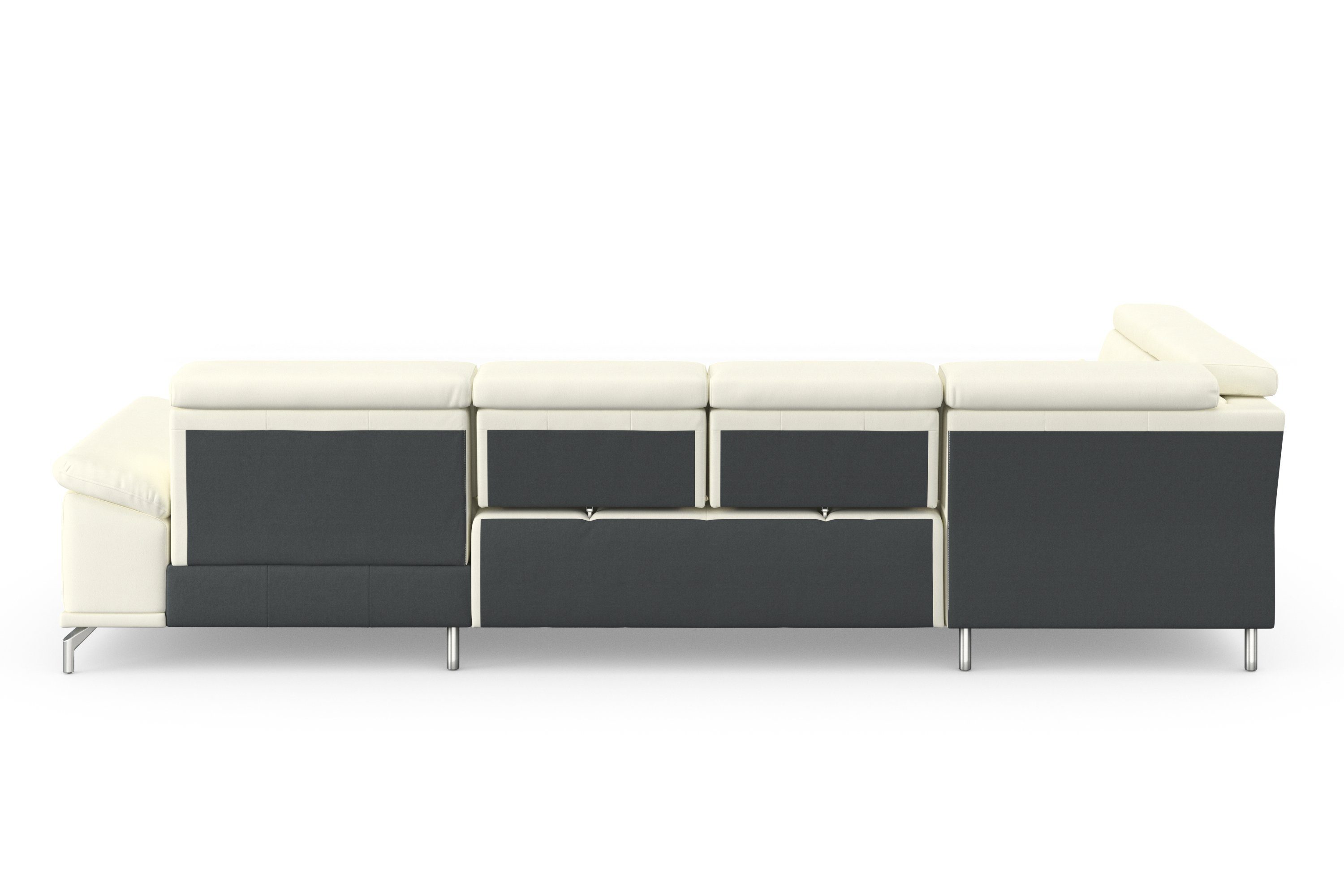 sit&more Zithoek Cabrio U-vorm, met zitdiepteverstelling, arm- en hoofdsteunverstelling