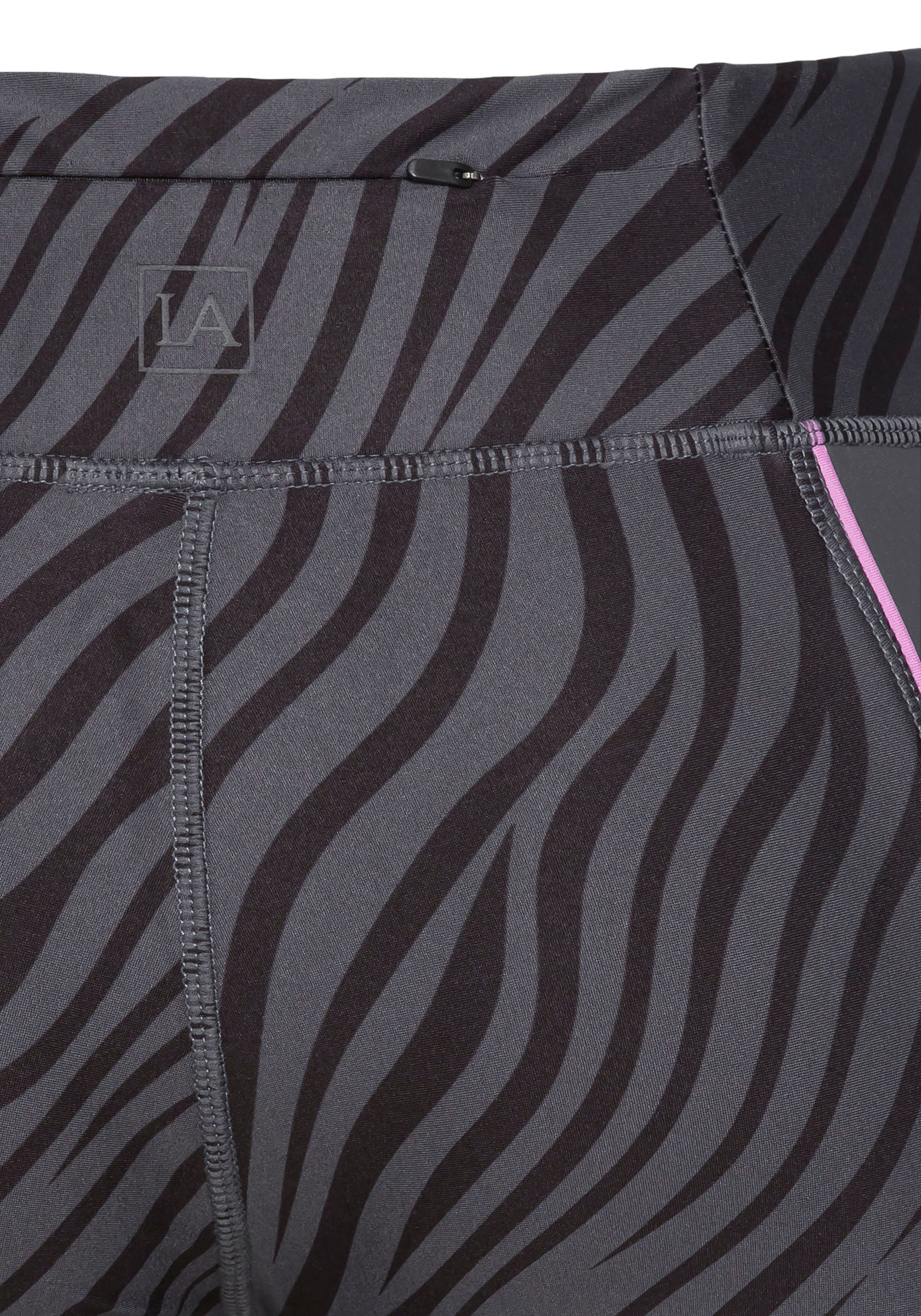 active by Lascana Short -Sportshorts, Korte broek Sportshorts met subtiele zebraprint