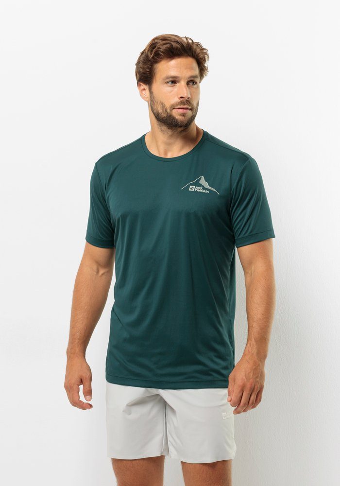 Jack Wolfskin Peak Graphic T-Shirt Men Functioneel shirt Heren S emerald