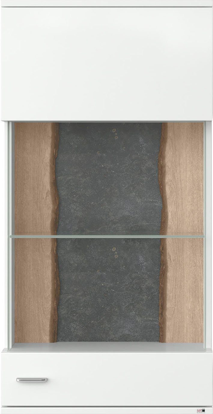 set one by Musterring Vitrinekast Tacoma Type 21/22, hoogte 126,4 cm, met getinte glasdeur