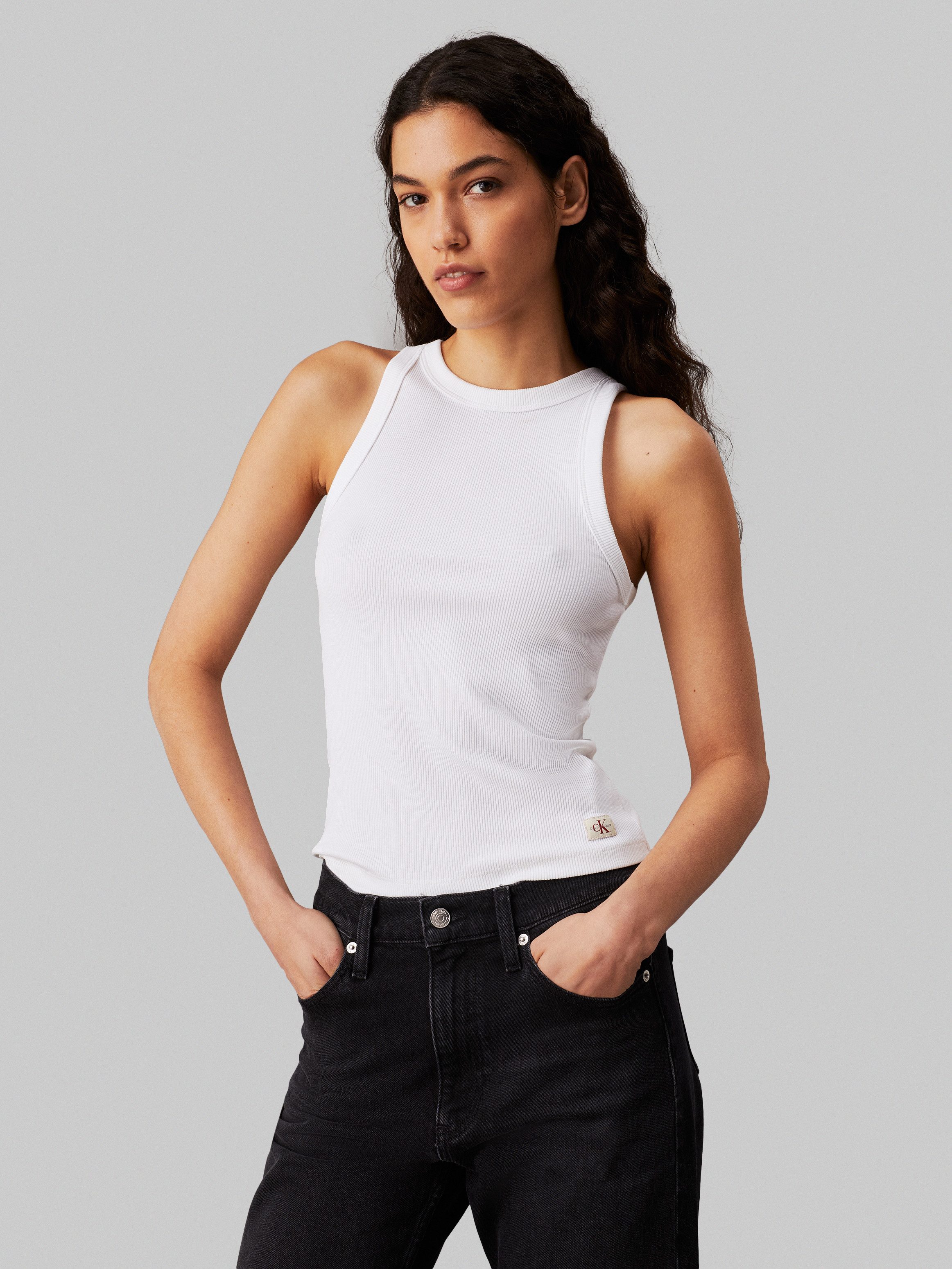 Calvin Klein Geribde tanktop