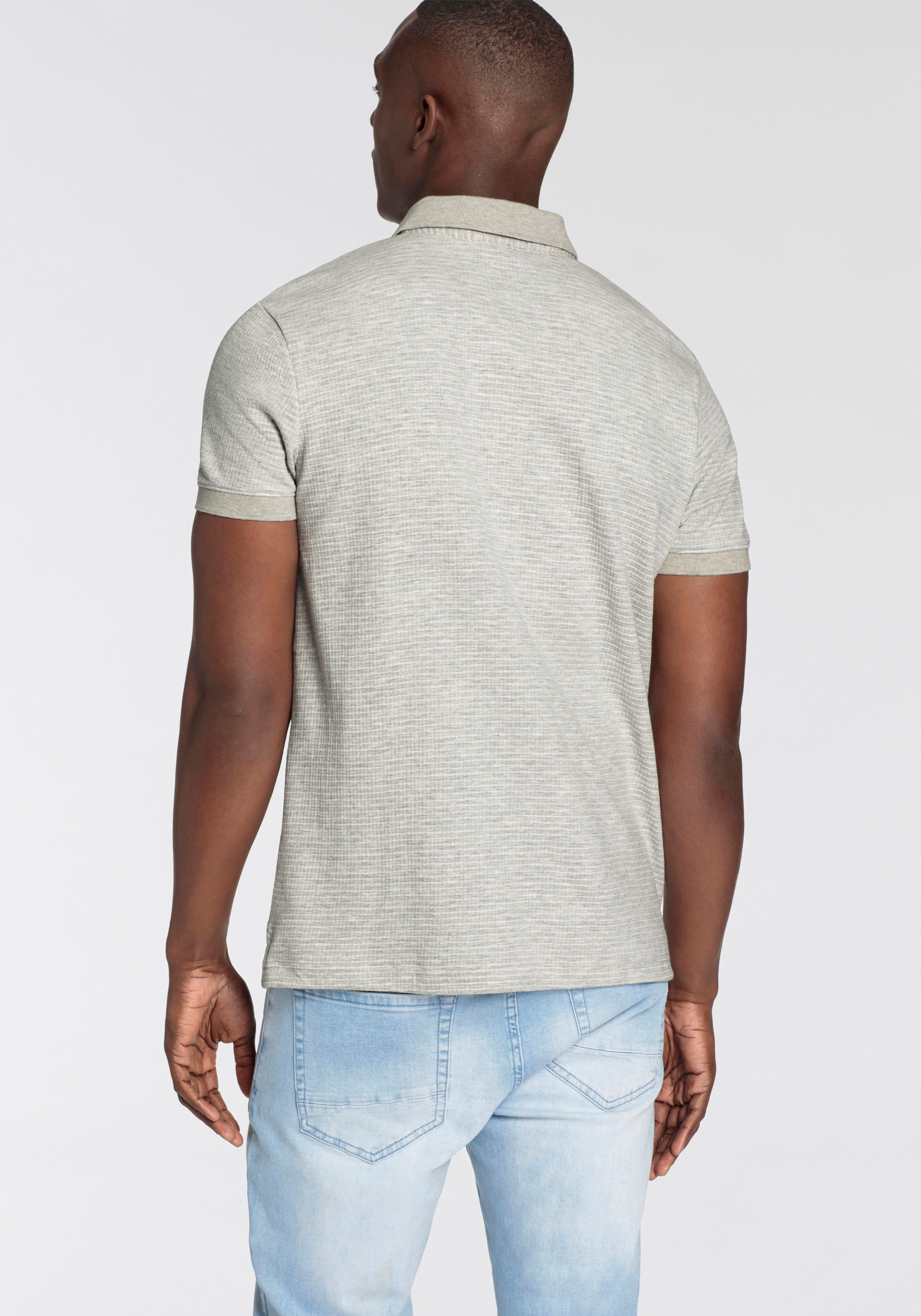 Bruno Banani Poloshirt met bijzondere materiaalsstructuur