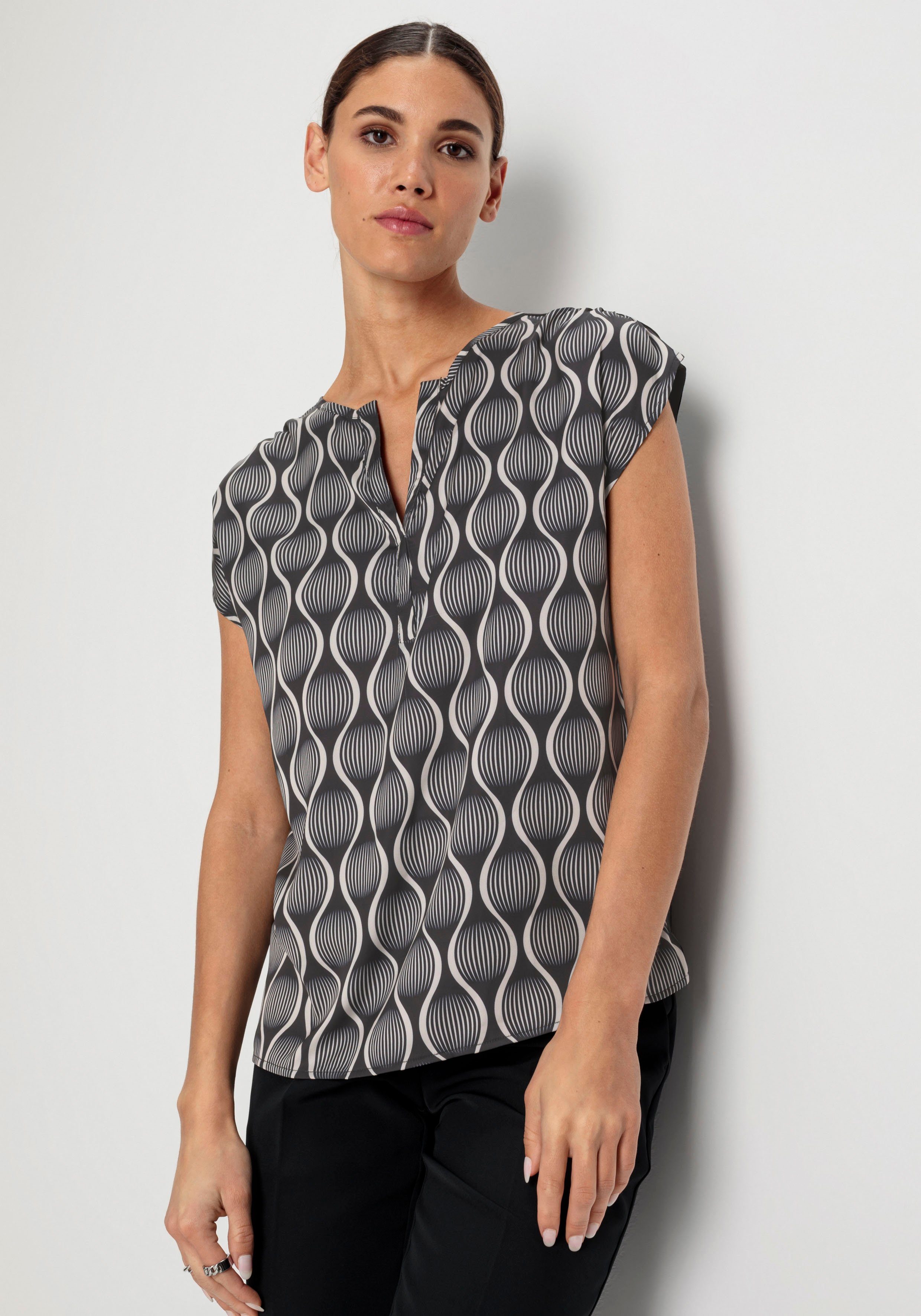 HECHTER PARIS Shirtblouse met elegante allover-print - nieuwe collectie