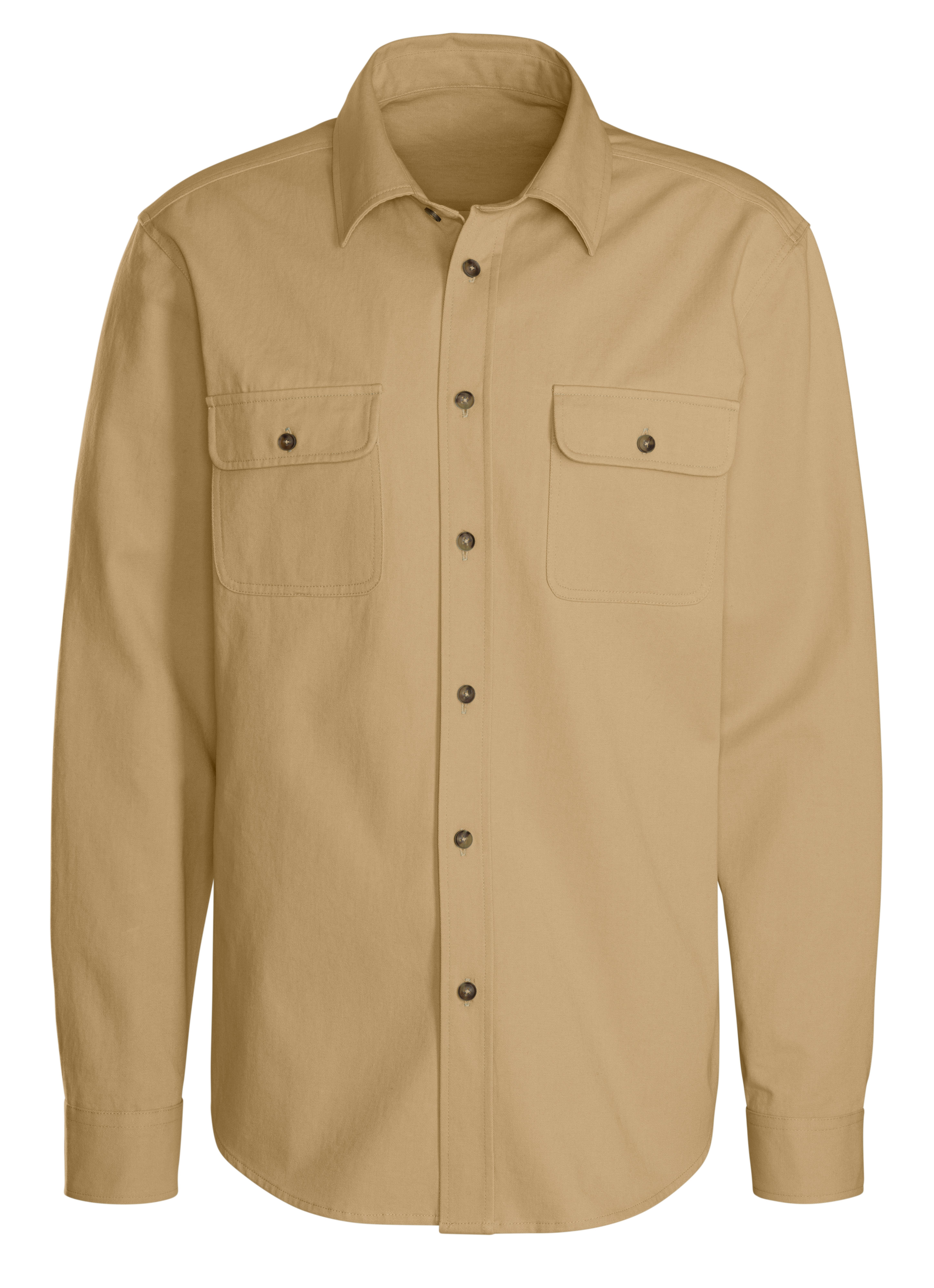 John Devin Overhemd met lange mouwen Coole overshirt Overshirt van puur katoen, met opgestikte zakken