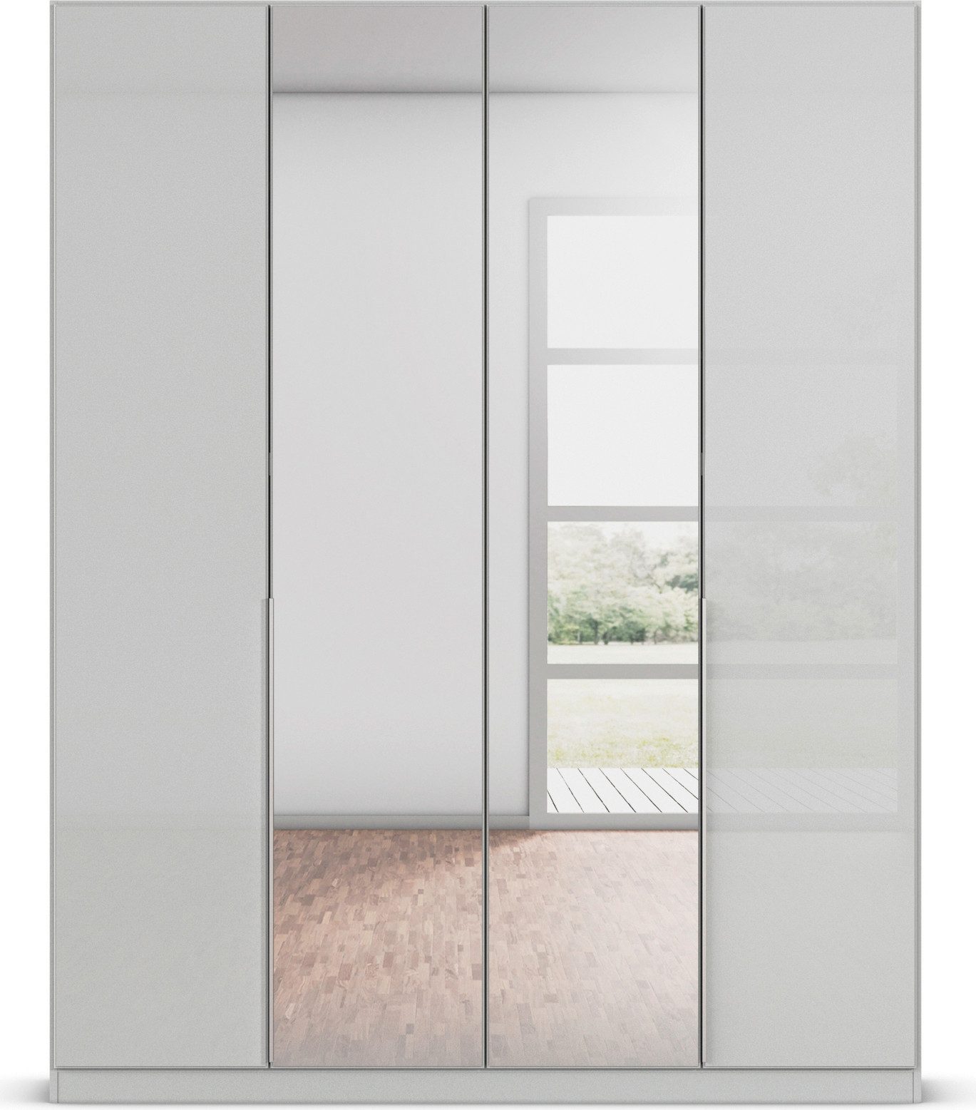 rauch Draaideurkast Kledingkasten kast garderobe AGORDO met glazen front doordachte binnenuitrusting, in 6 breedtes en 2 hoogtes made in germany