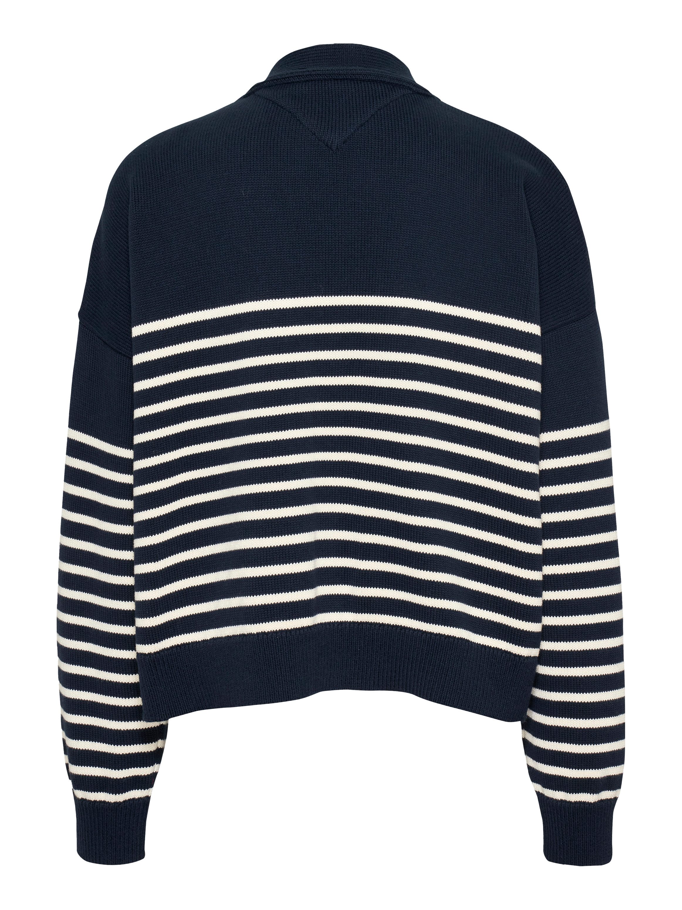 TOMMY JEANS Vest TJW CABLE CARDIGAN met streepjespatroon, zakken