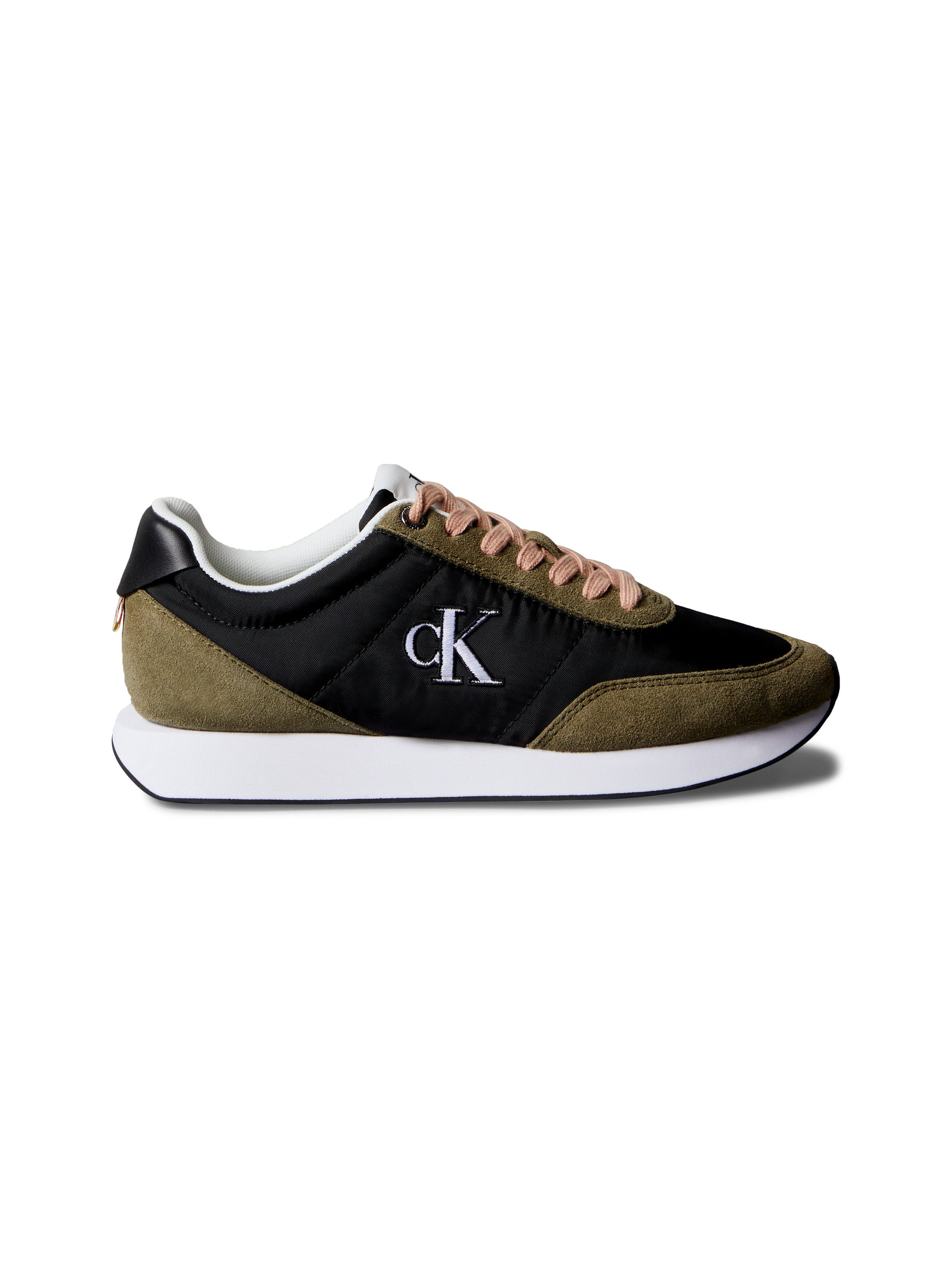 Calvin Klein Sneakers RETRO RUNNER ESS MIX MAT Veterschoen, Runner-Sneaker, vrijetijdsschoen met CK-logo aan de zijkant