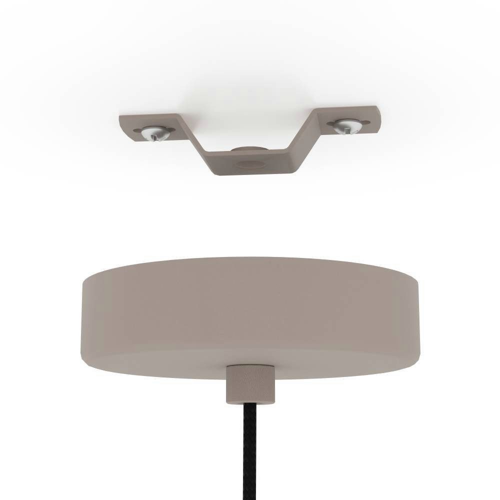 EGLO Hanglamp COMINIO Hanglamp, gesatineerd glas, metaal in taupe, E27 fitting, Ø 18,5 cm (1 stuk)