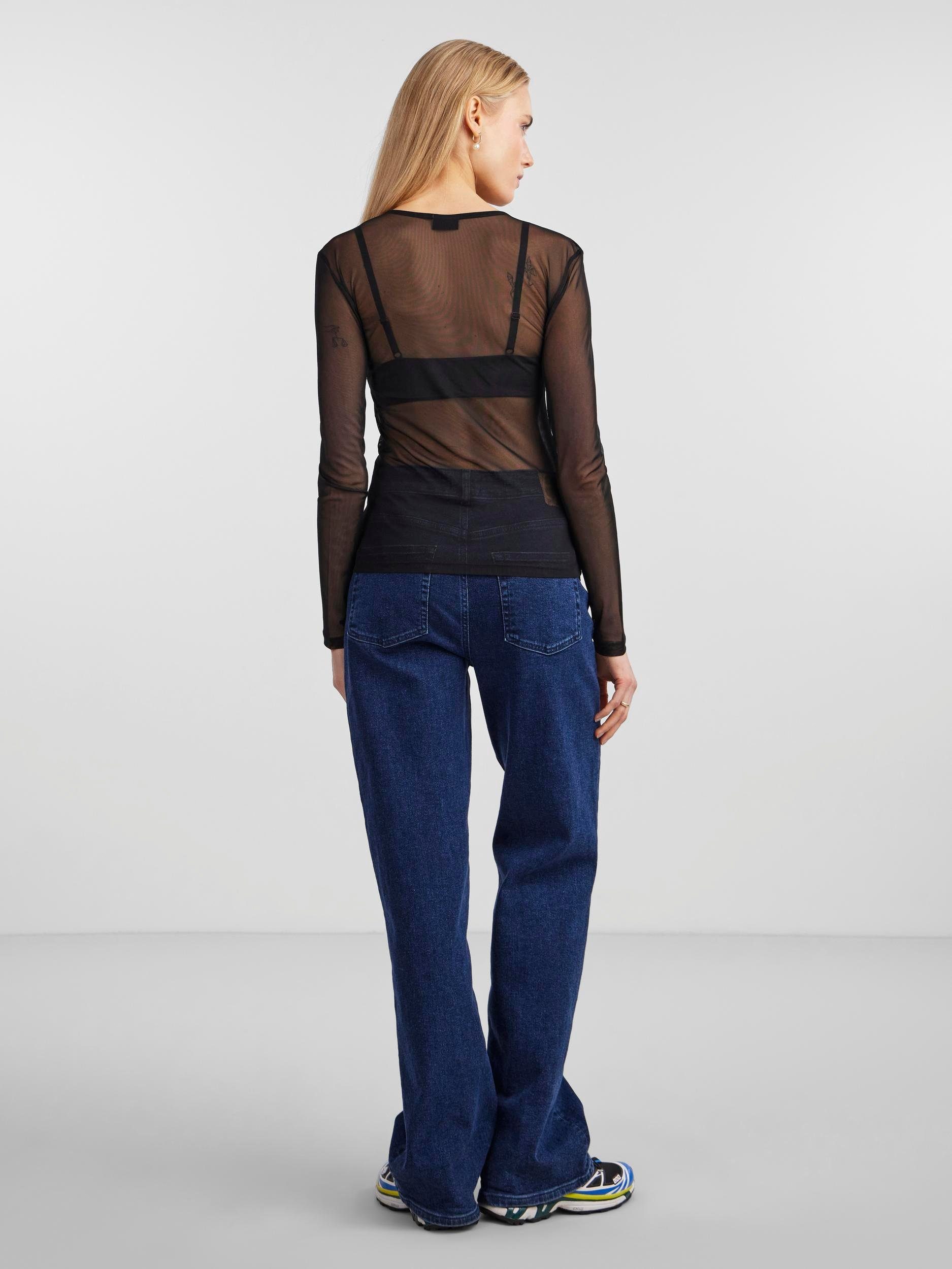 pieces Shirt met lange mouwen PCNINNI LS MESH TOP NOOS BC