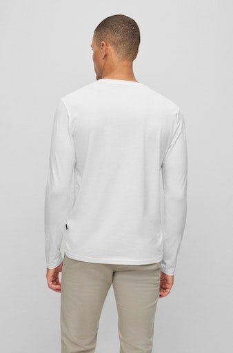 Boss Orange Shirt met lange mouwen TChark met een ronde hals