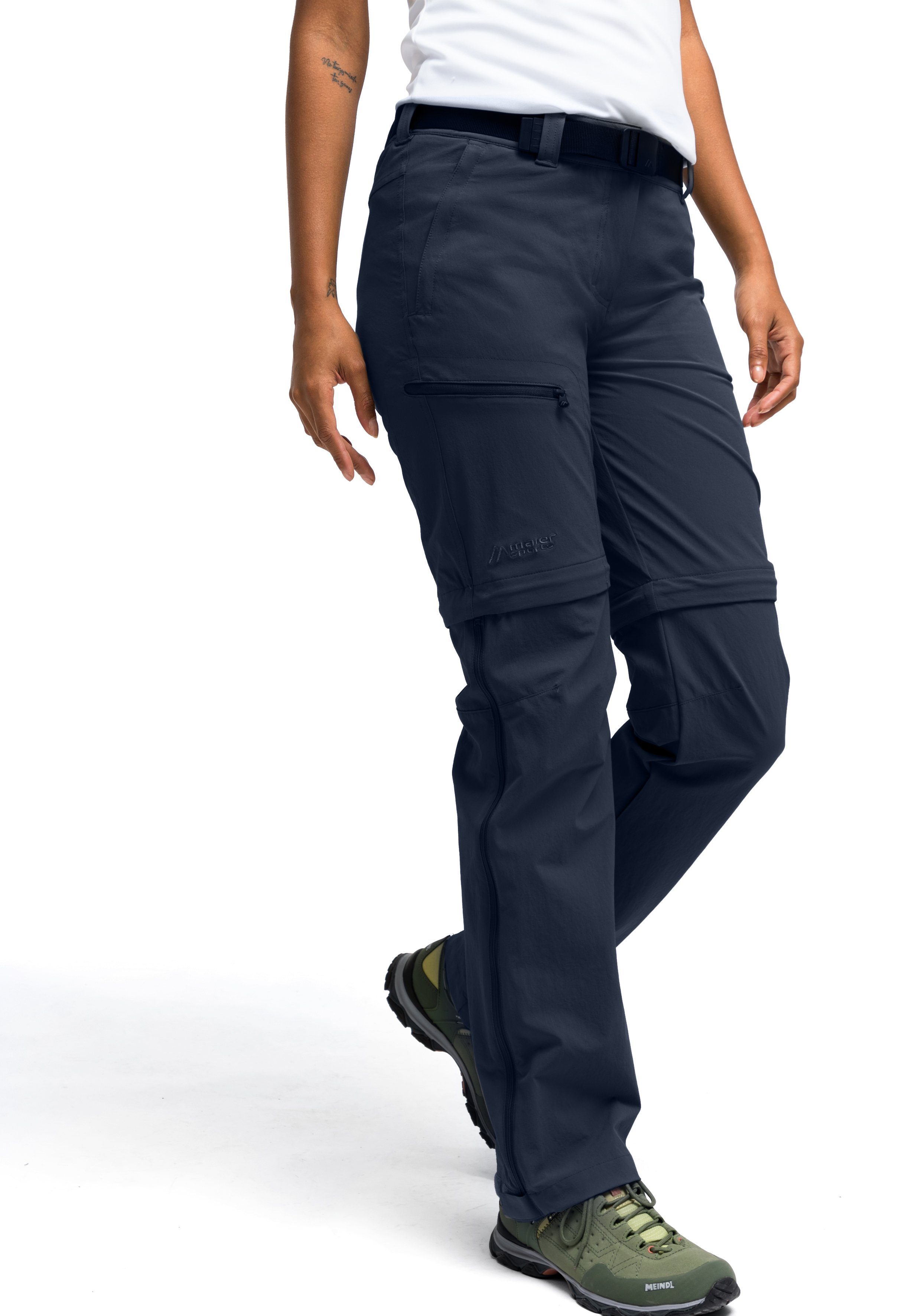 Maier Sports Functionele broek Nata Dames wandelbroek, afritsbare outdoorbroek, 3 zakken, regular fit
