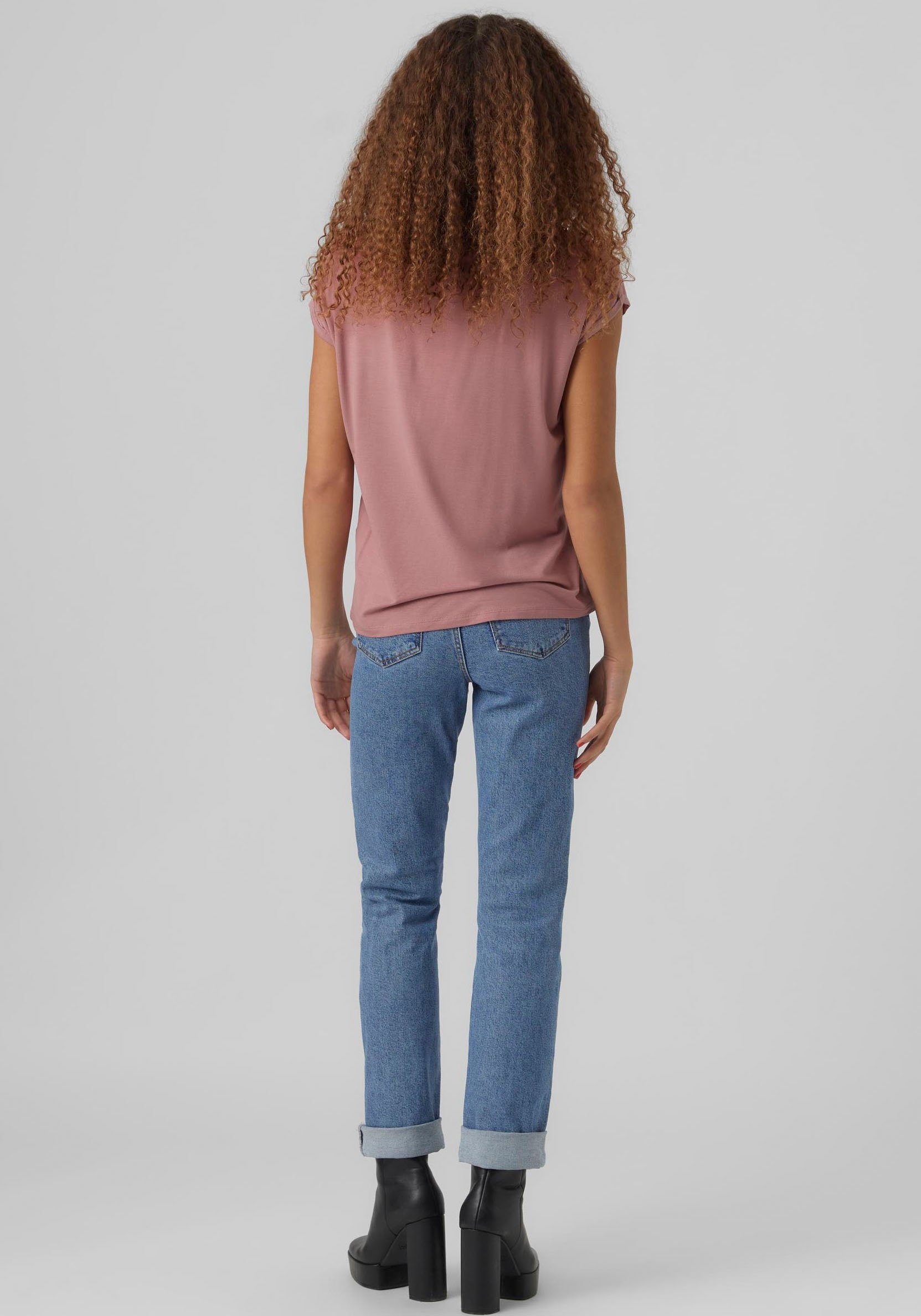 Vero Moda Shirt met ronde hals VMAVA PLAIN SS TOP GAJRS NOOS