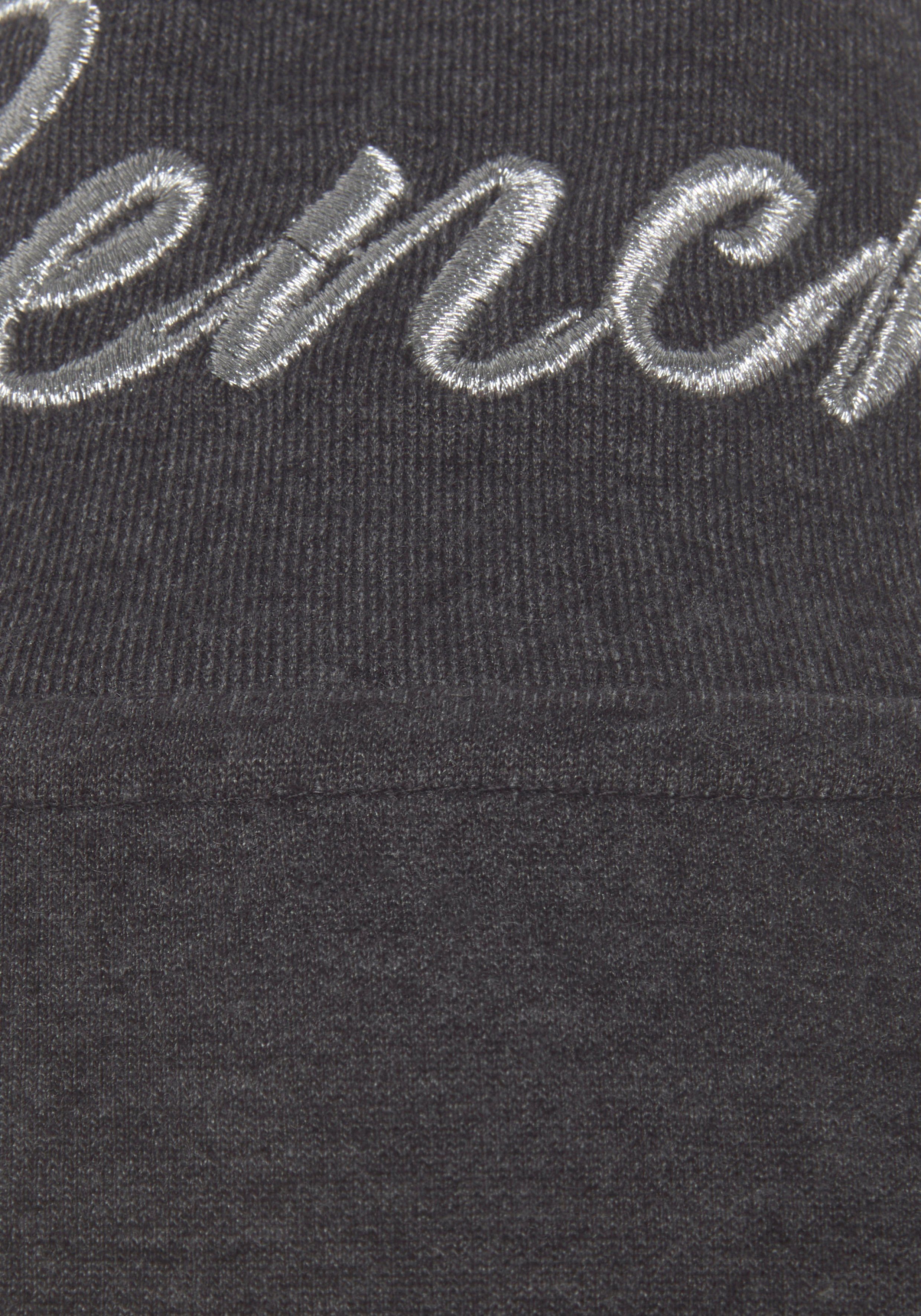 Bench. Loungewear Sweatvest lounge jas met glanzende logostiksel op de staande kraag loungewear