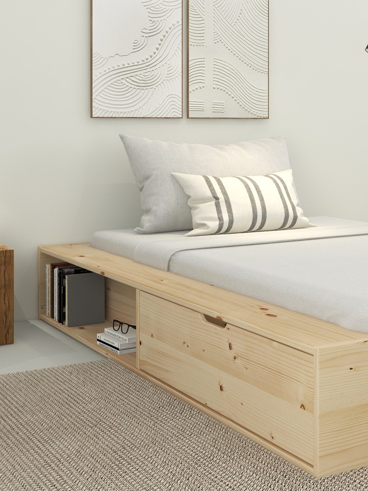 Home affaire Massief houten ledikant Erno, OTTOs keuze, BESTSELLER, opbergbank futonbed, 275KG belastbaar