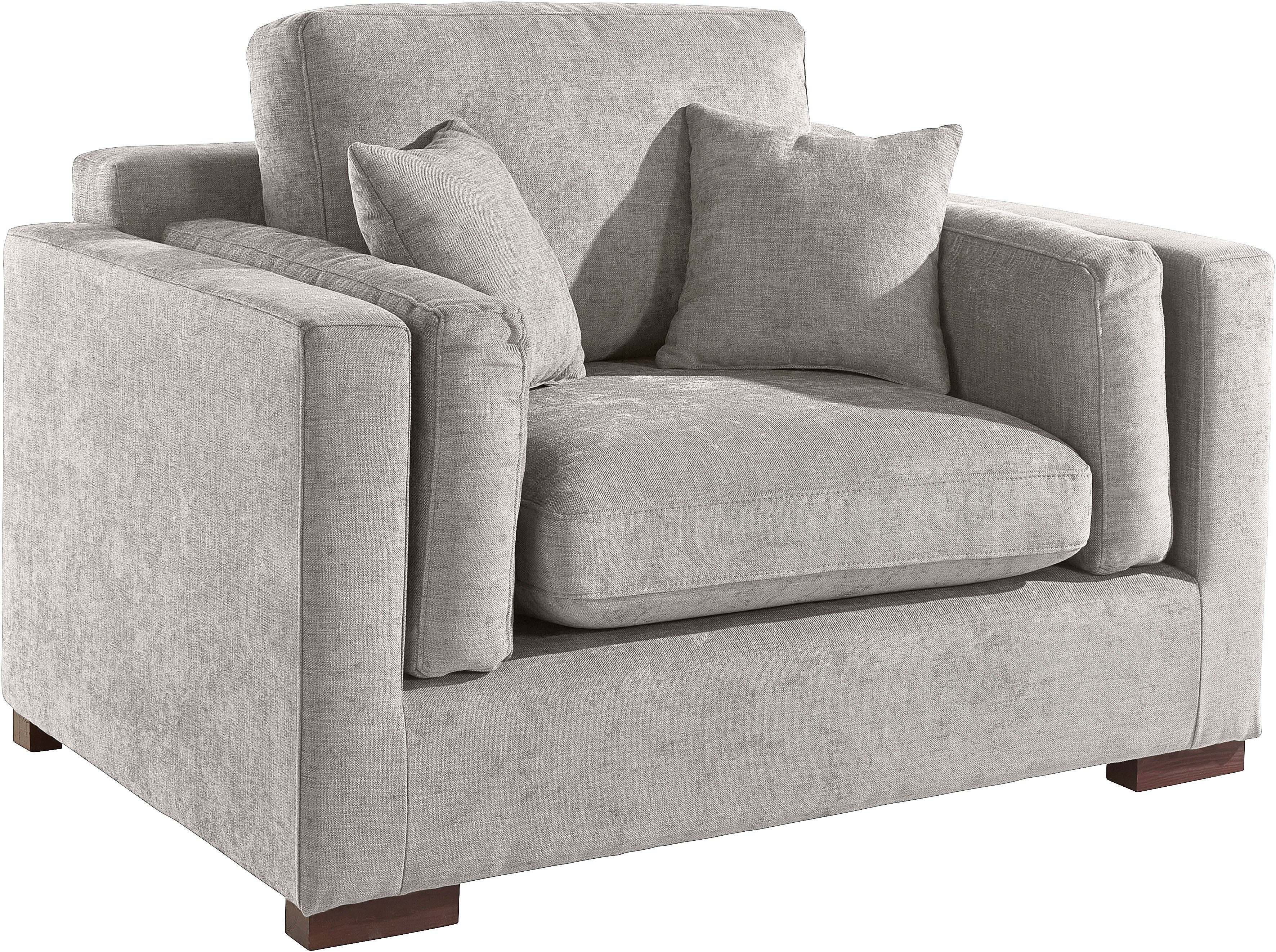Home affaire Loveseat Fresh Pond fauteuil zacht zitcomfort, incl. sierkussen, bxdxh: 140x96x95 cm