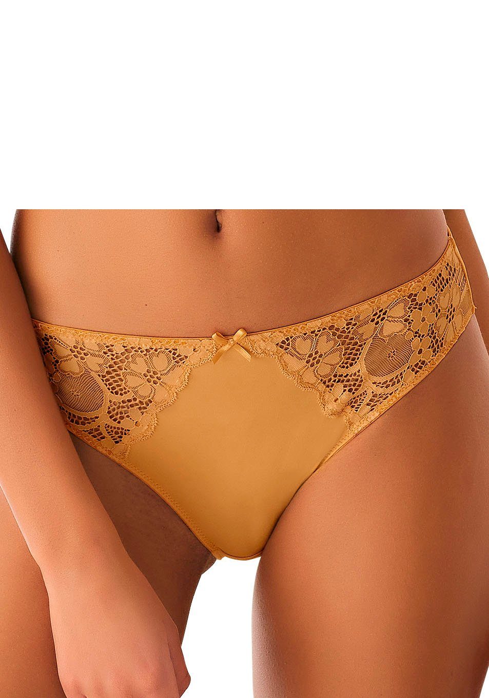 Petite fleur Slip met iets transparante jacquard-kant aan beide kanten opzij (3 stuks)
