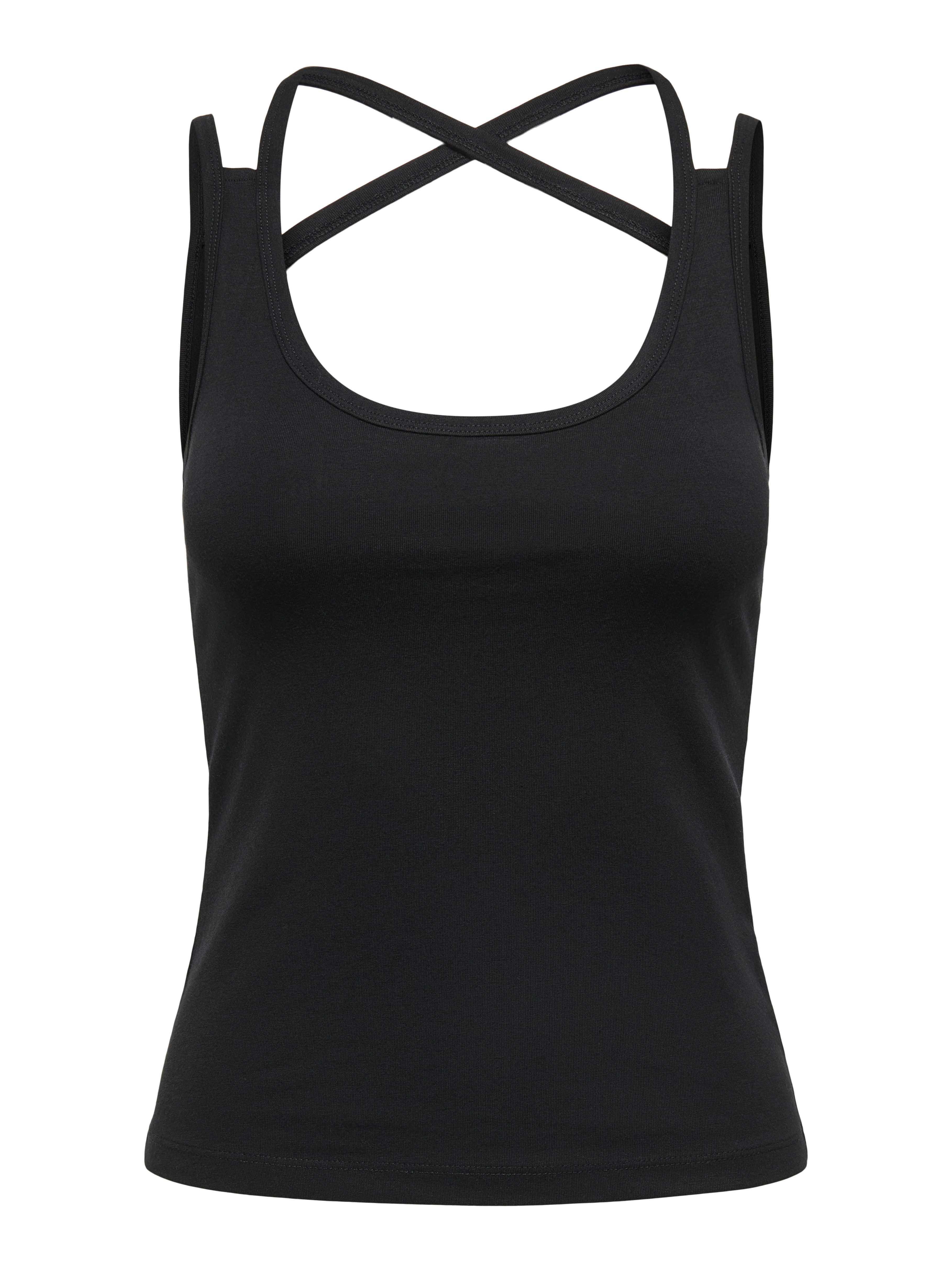 Only Top met spaghettibandjes ONLLIVE LOVE LIFE S/L TOP 2 PACK CS JRS (set, 2-delig)
