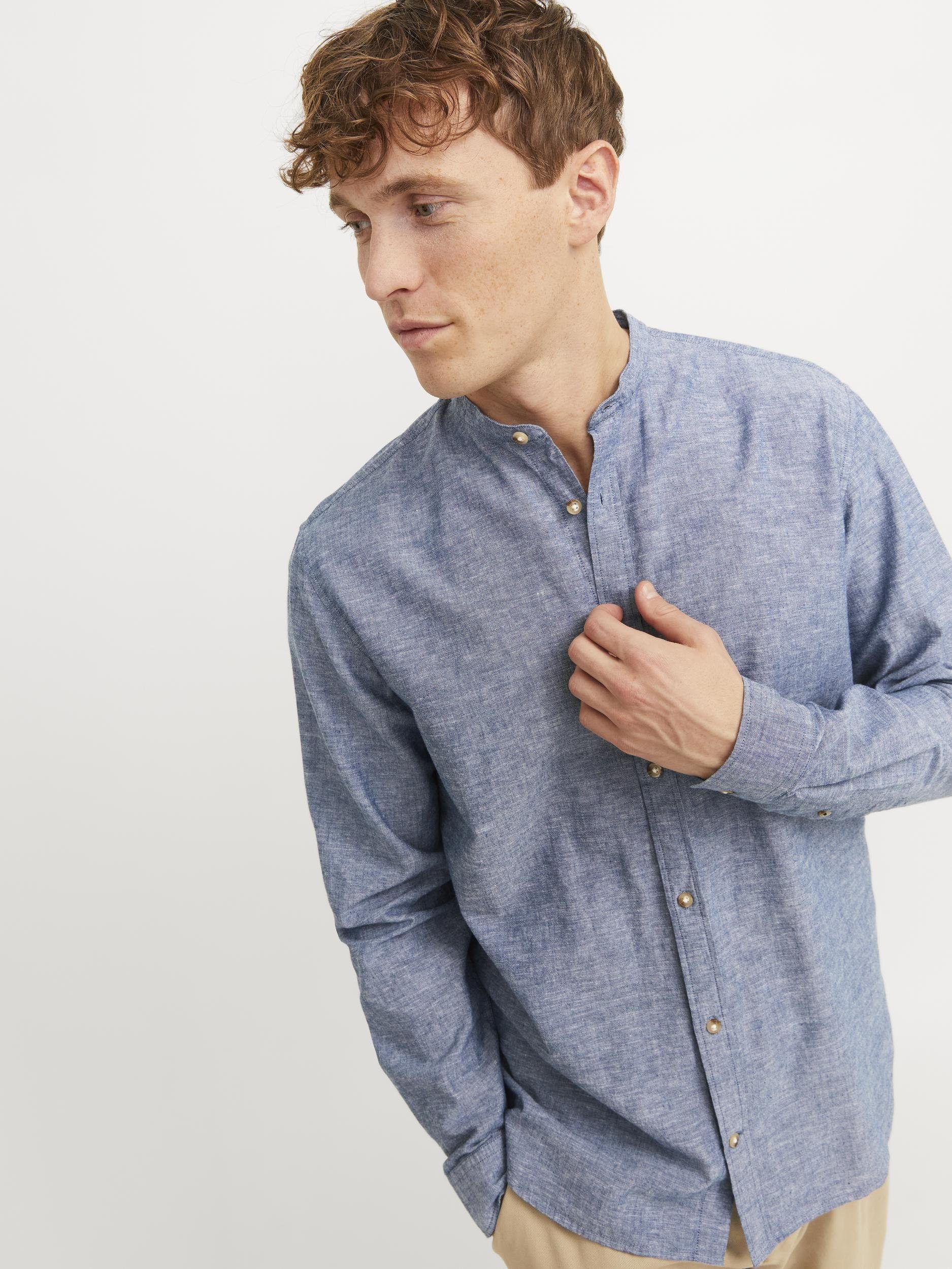 Jack & Jones Overhemd met lange mouwen JJESUMMER BAND LINEN BLEND SHIRT LS SN