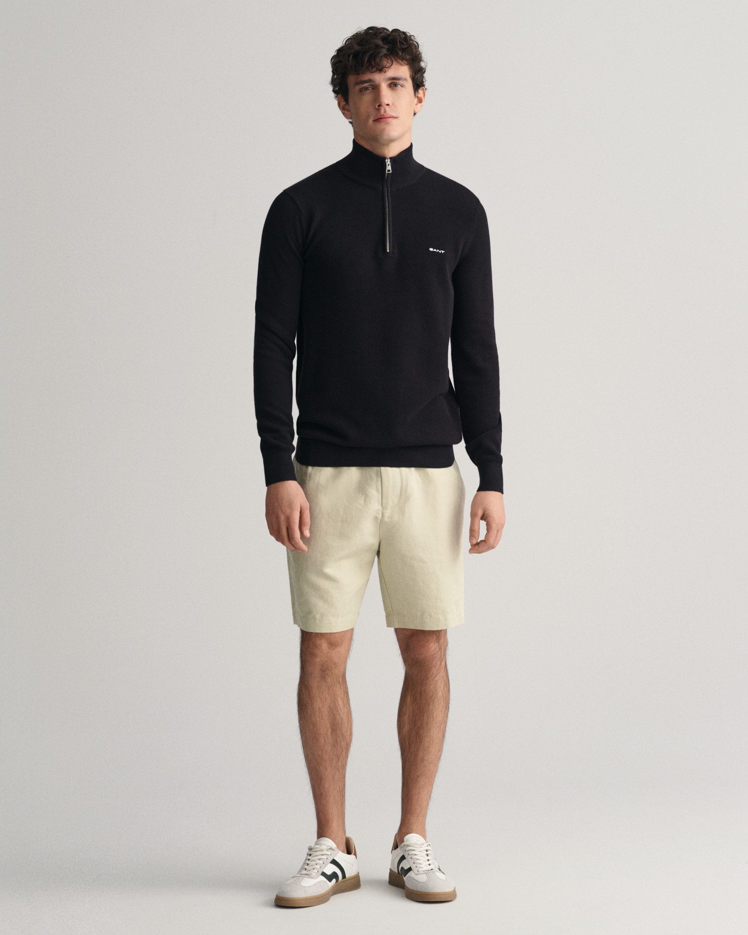 Gant Schipperstrui COTTON PIQUE HALF ZIP